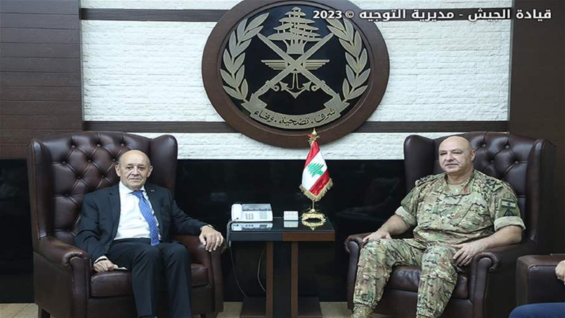 Lebanese Army Commander Meets French Special Envoy