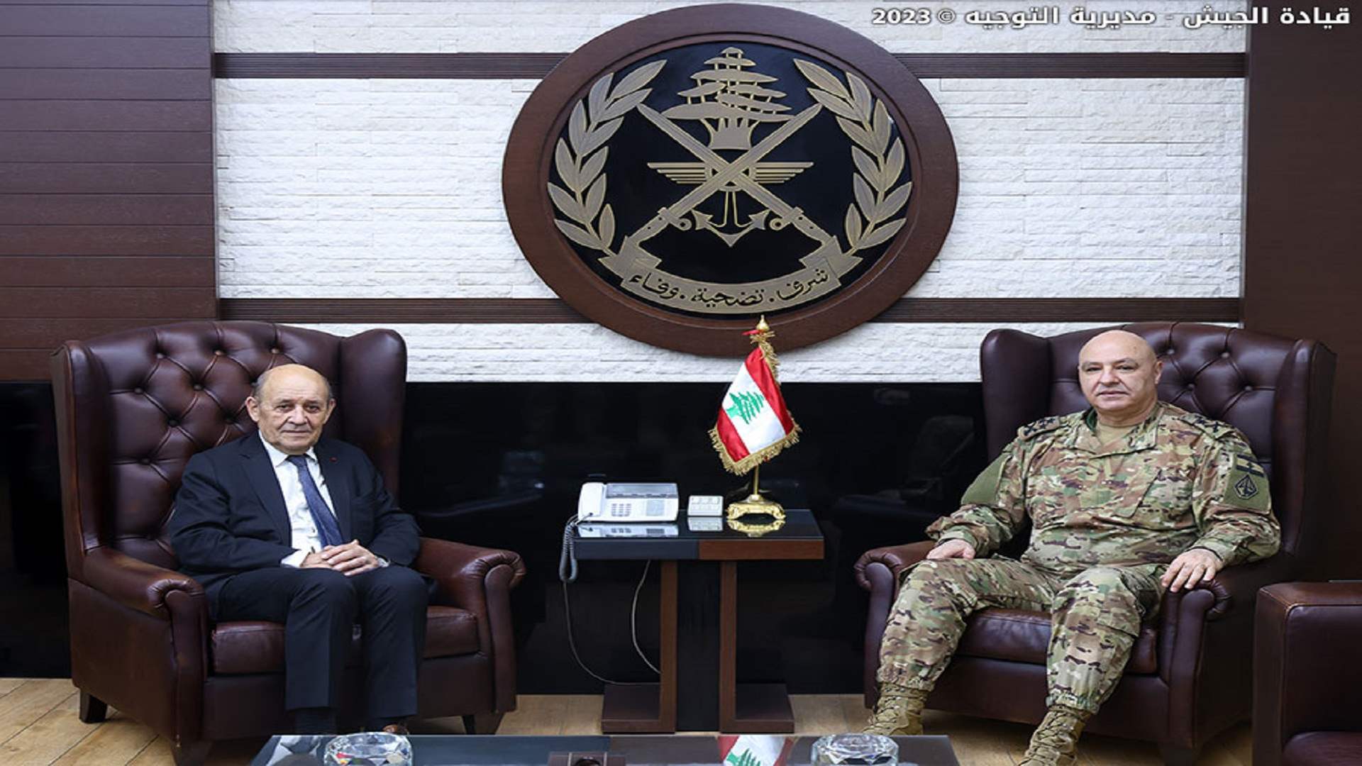 Le Drian meets Army Commander: Discussions on Lebanon&#39;s situation and southern developments
