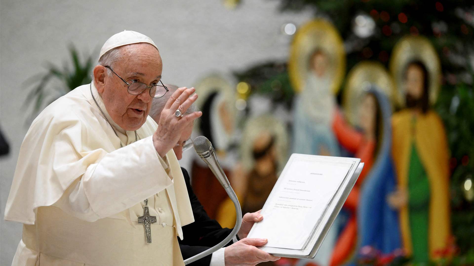 Pope Francis regrets the death of thousands of children in the &#39;vortex of violence&#39; in Gaza, Ukraine, and Yemen 