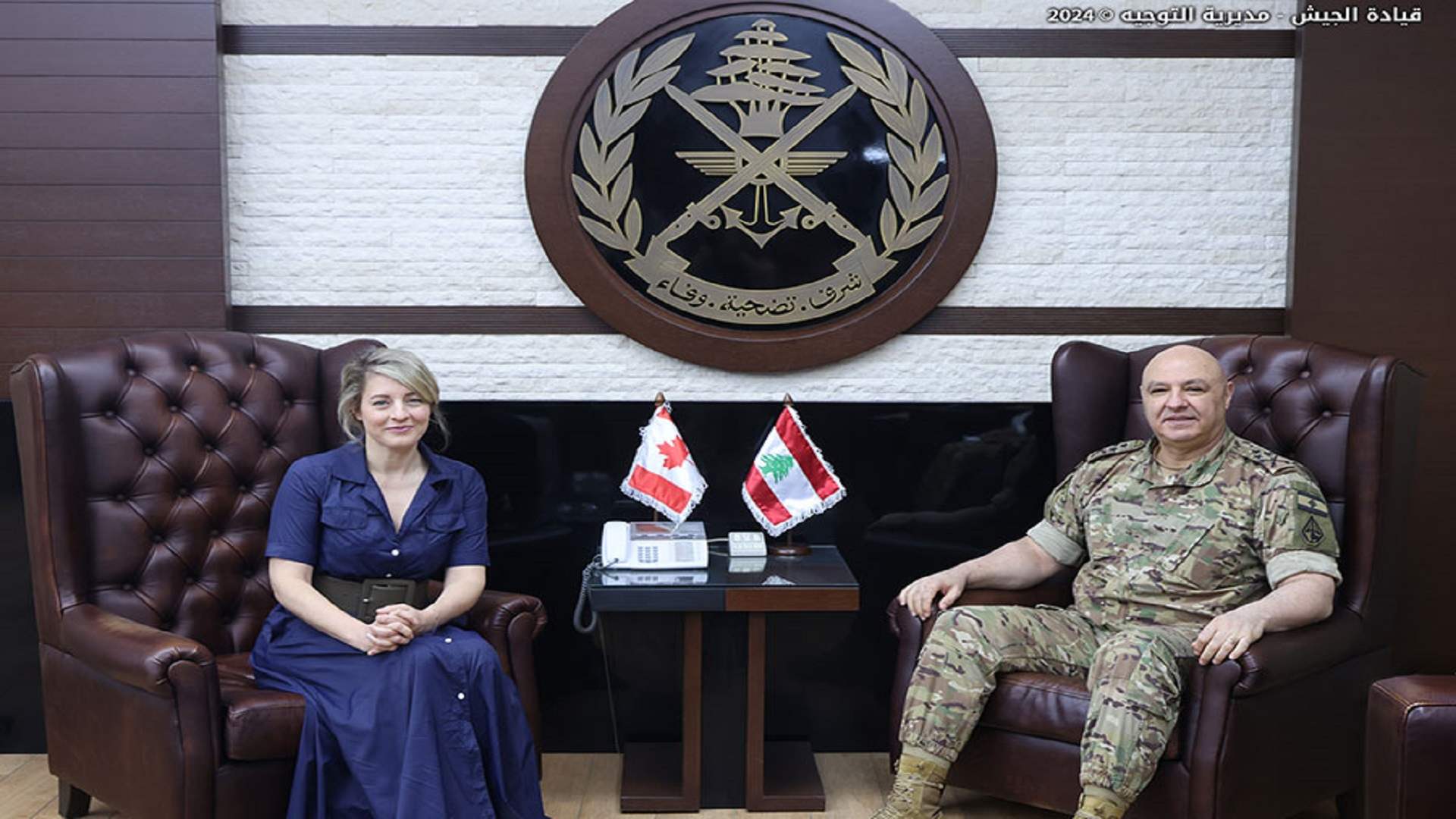 قائد الجيش استقبل وزيرة الخارجية الكندية