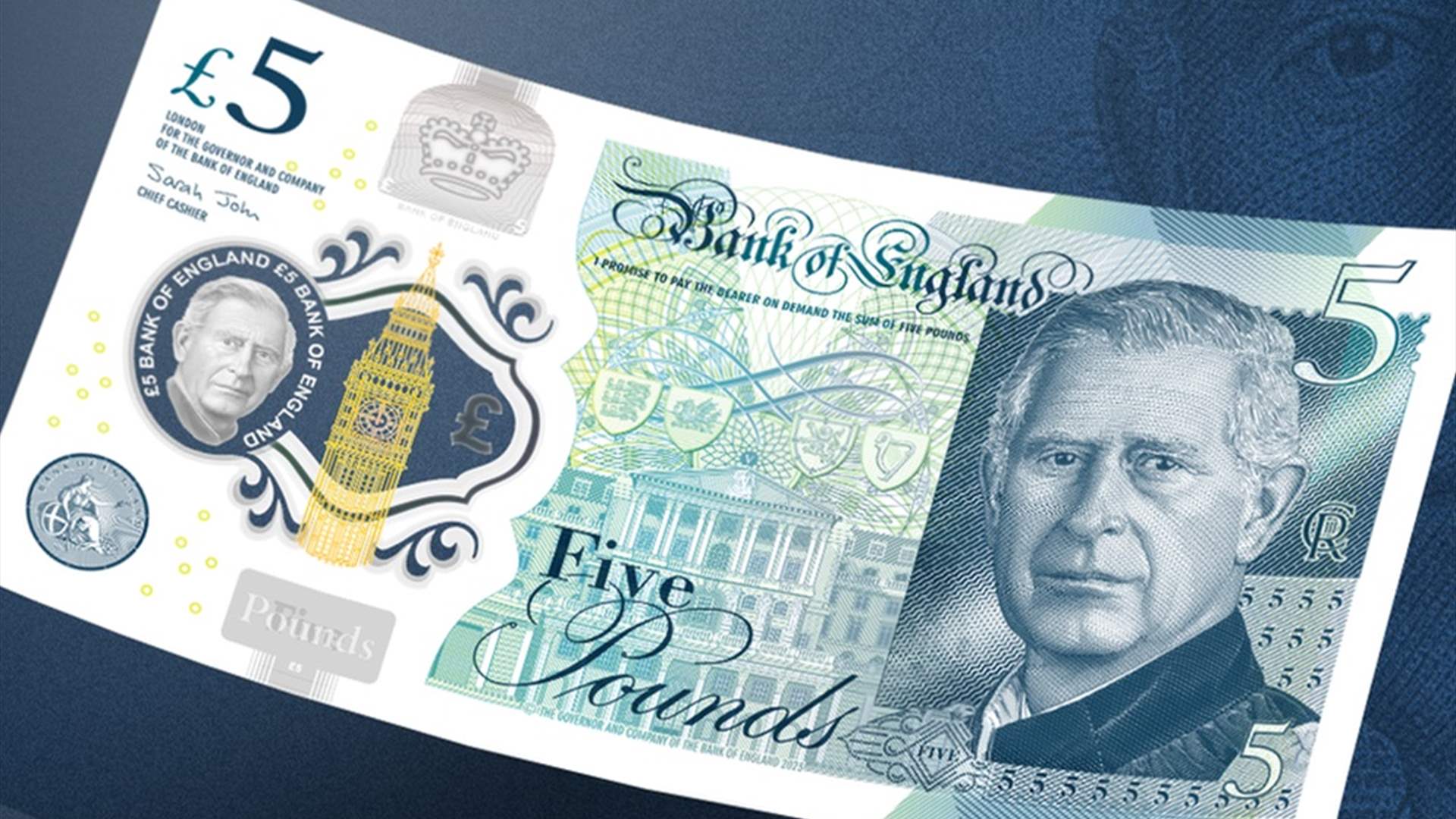 بريطانيا بدأت تداول أوراقا نقدية تحمل صورة الملك تشارلز
