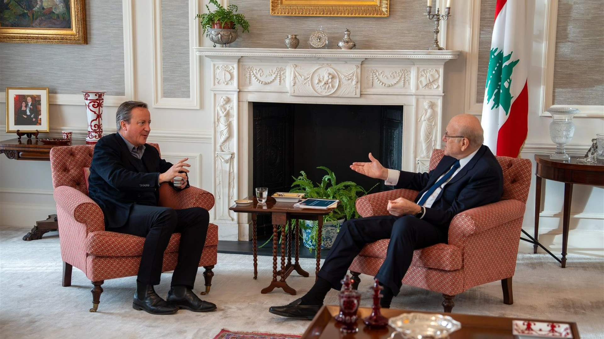 David Cameron commits UK support to ease South Lebanon tensions in talks with Lebanon&#39;s PM