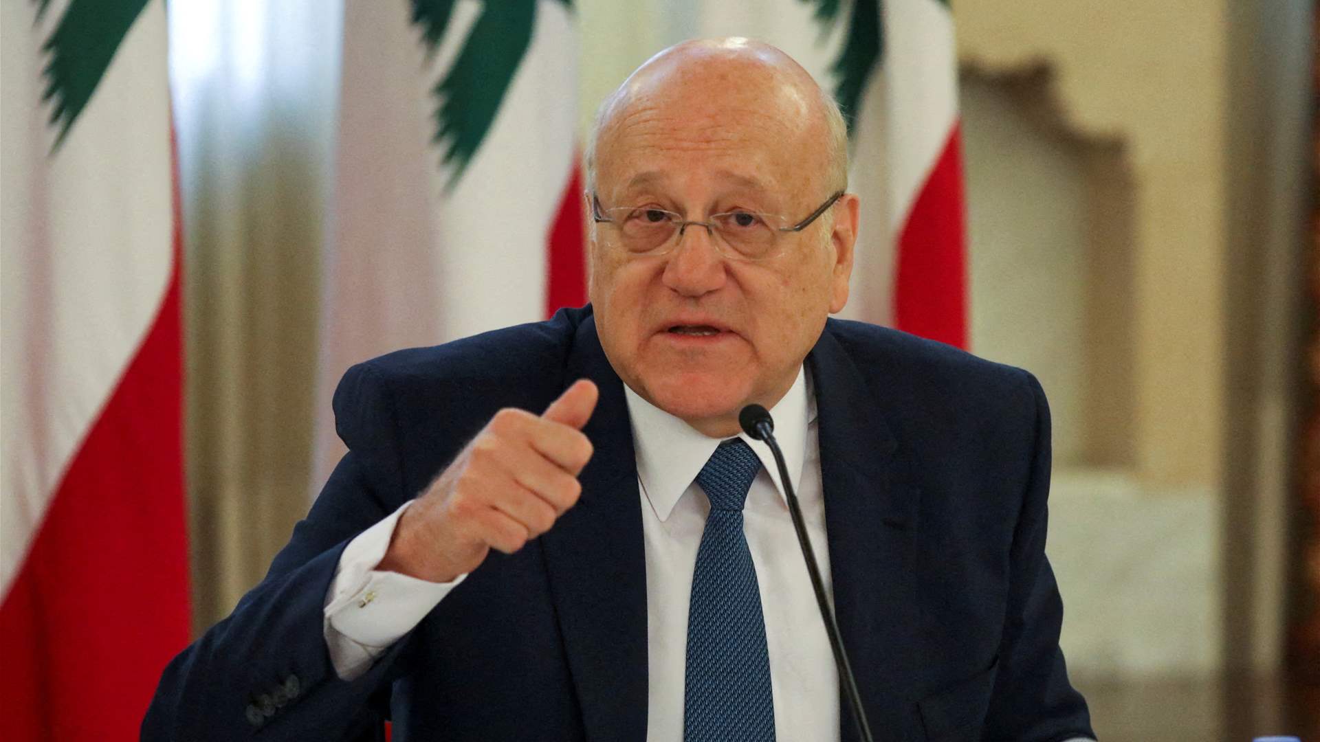 Lebanon&#39;s PM Mikati condemns Israeli assaults on South Lebanon in recent speech 