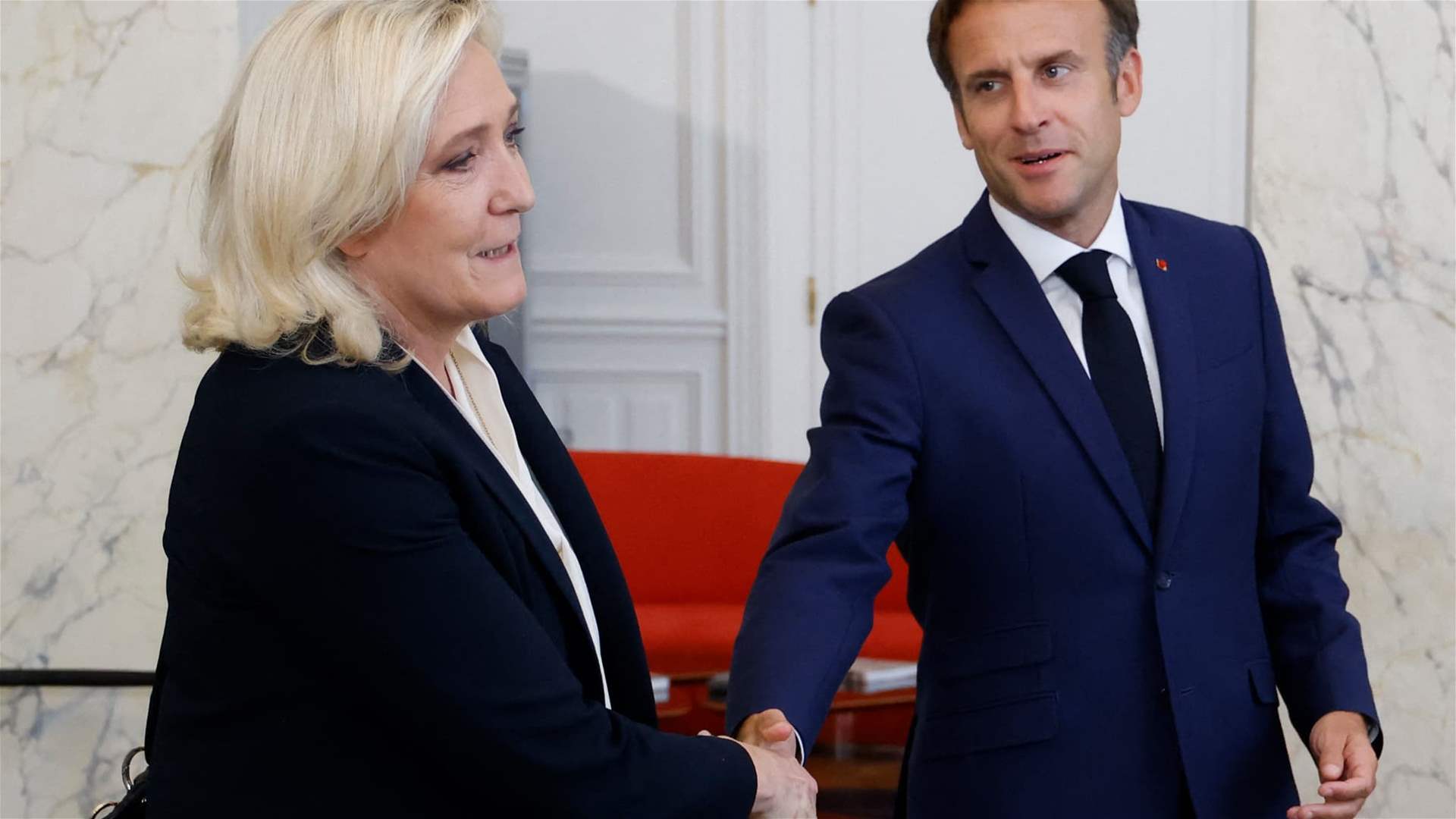 Le Pen blames Macron for government gridlock