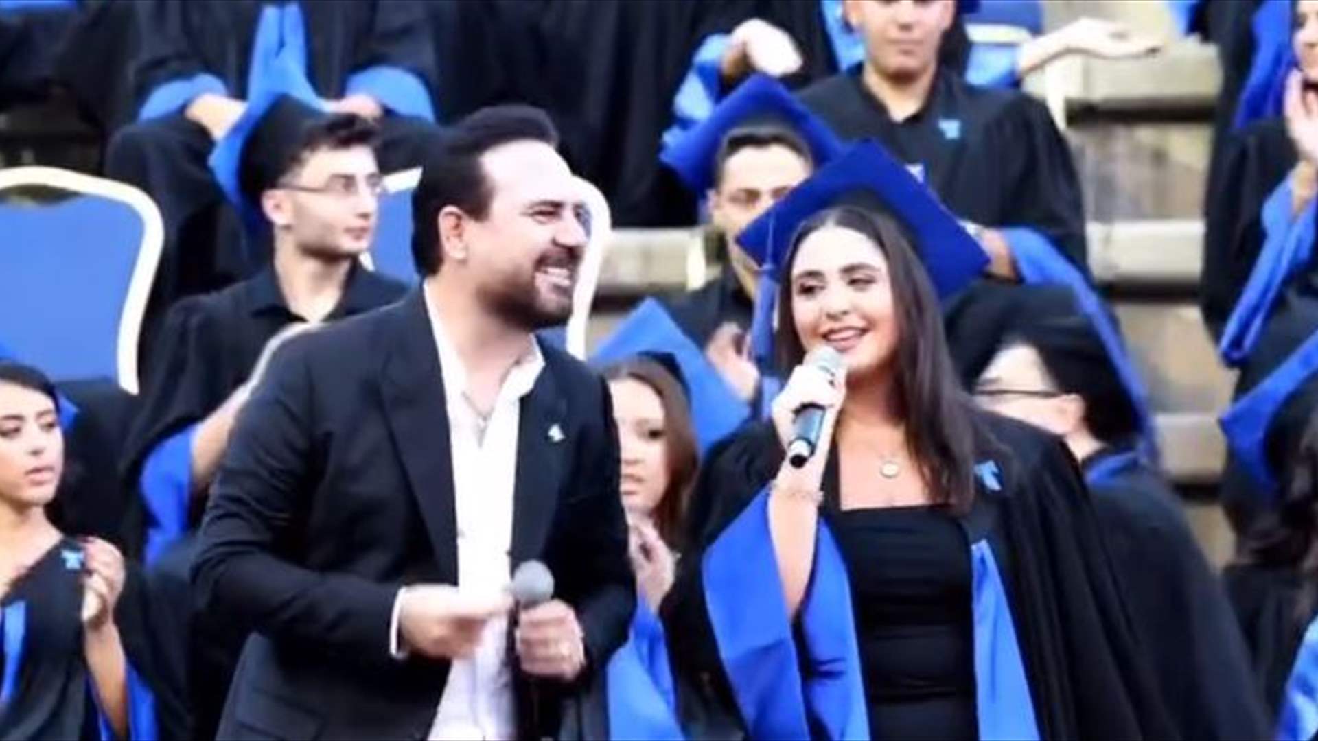 بطريقة مميزة ومؤثرة... وائل جسار يحتفل بتخرج ابنته! (فيديو)