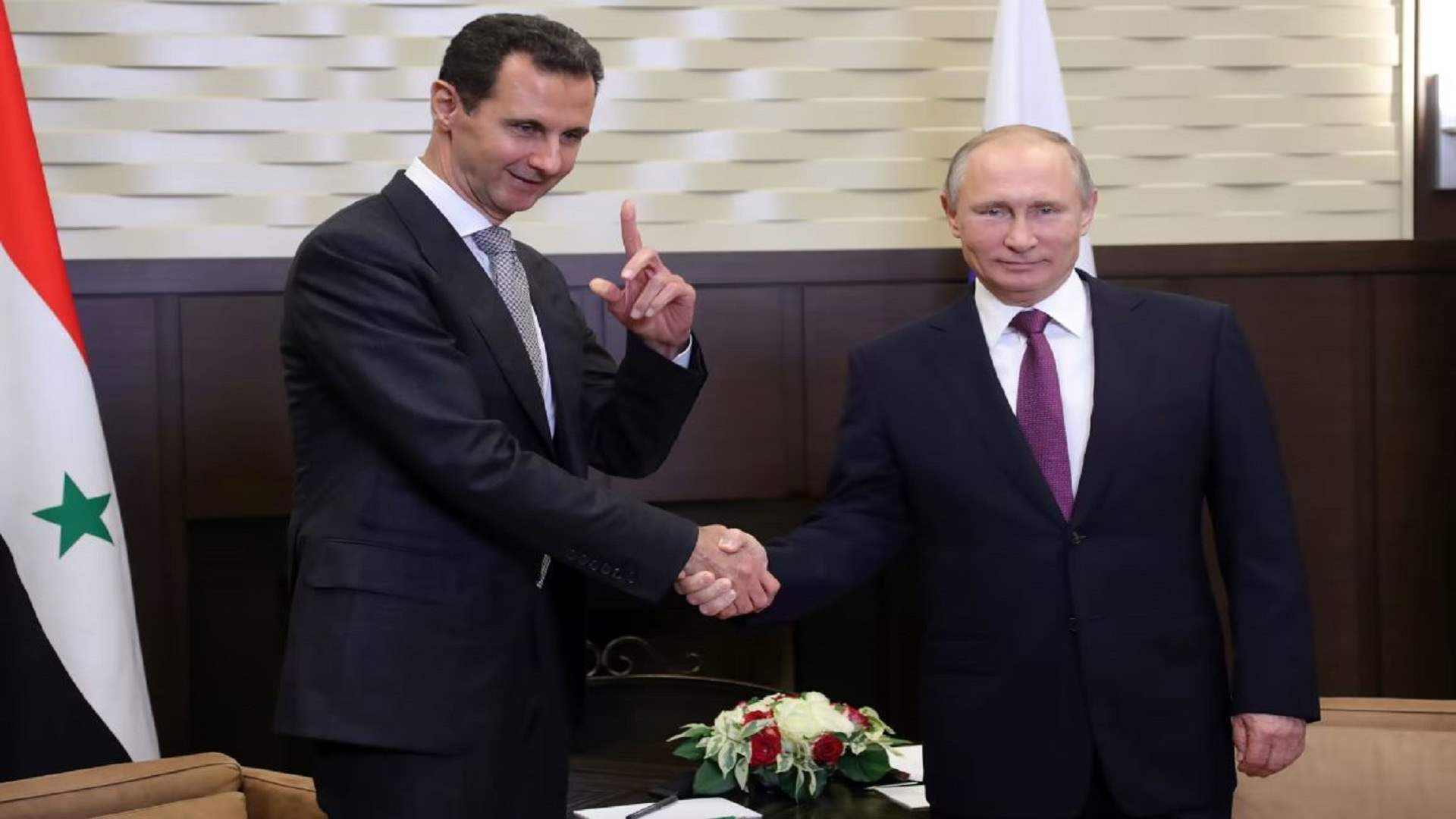 الأسد وبوتين يتبادلان التهاني بمناسبة الذكرى الثمانين لإقامة العلاقات الدبلوماسية بين سوريا وروسيا