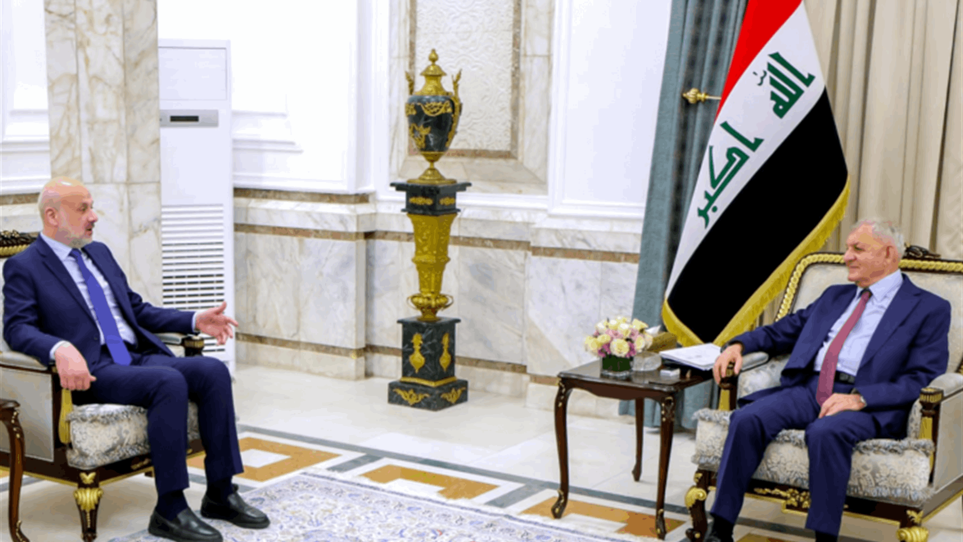 مولوي التقى الرئيس العراقي...وتأكيد على دعم العراق إلى لبنان في مختلف المجالات 