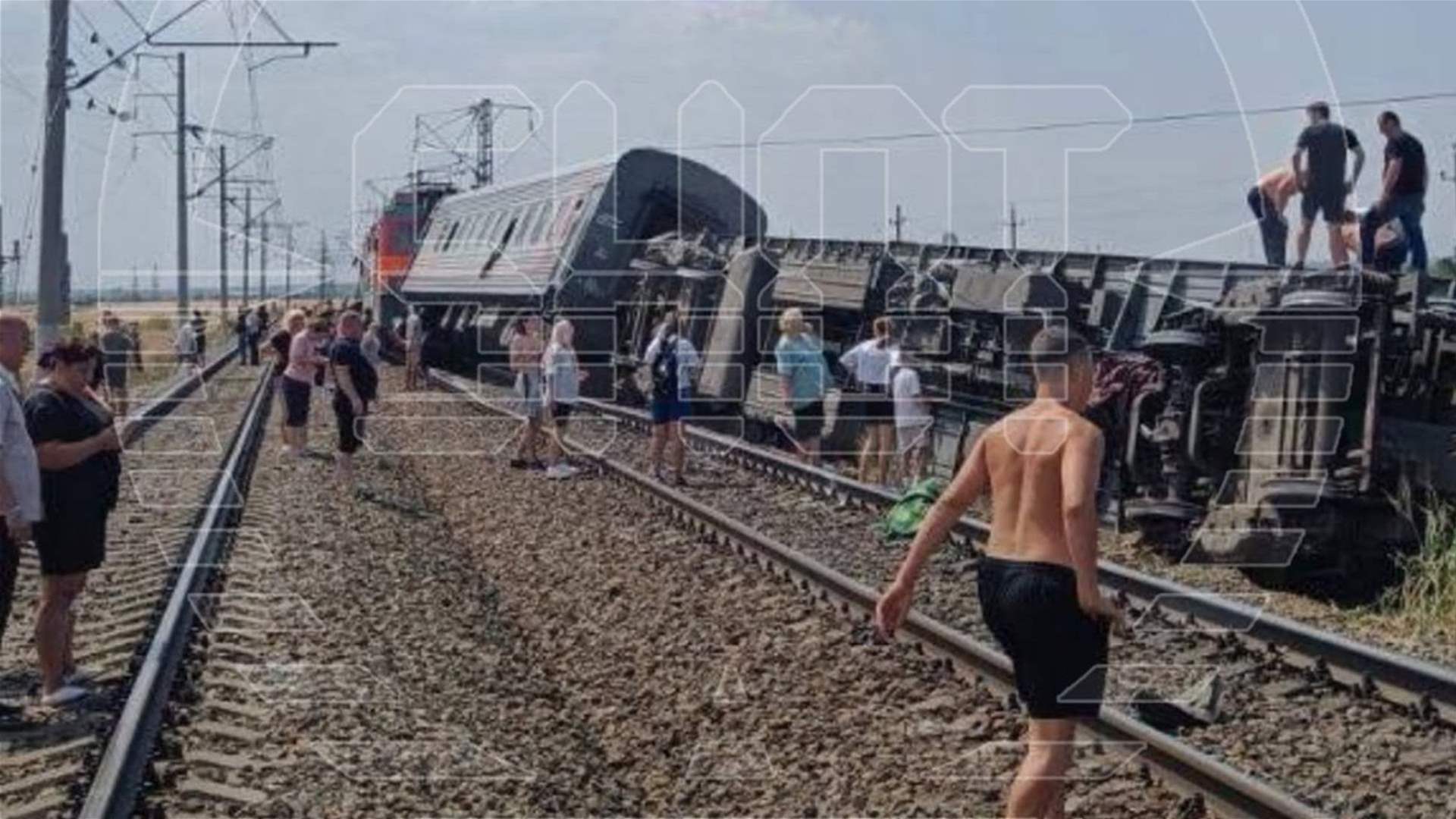 اصابات بعد خروج قطار عن القضبان في فولغوغراد في روسيا