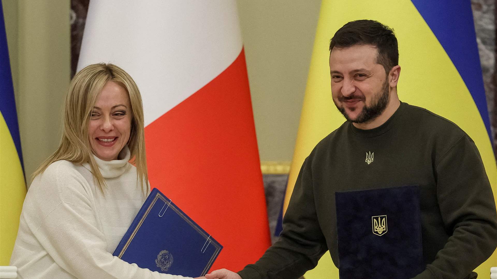 Italy PM Giorgia Meloni affirms &#39;determined&#39; support as Zelensky presses allies