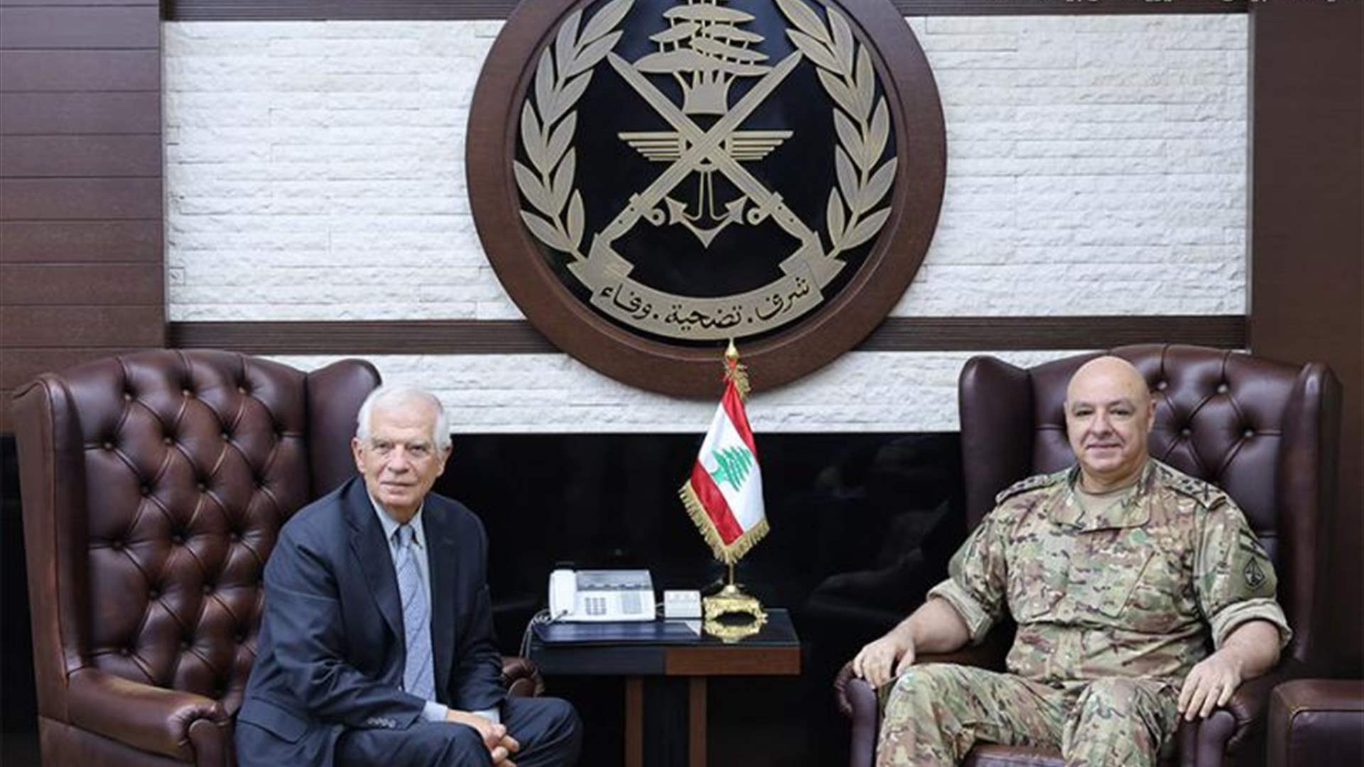 Lebanese Army Commander meets with EU High Representative Josep Borrell