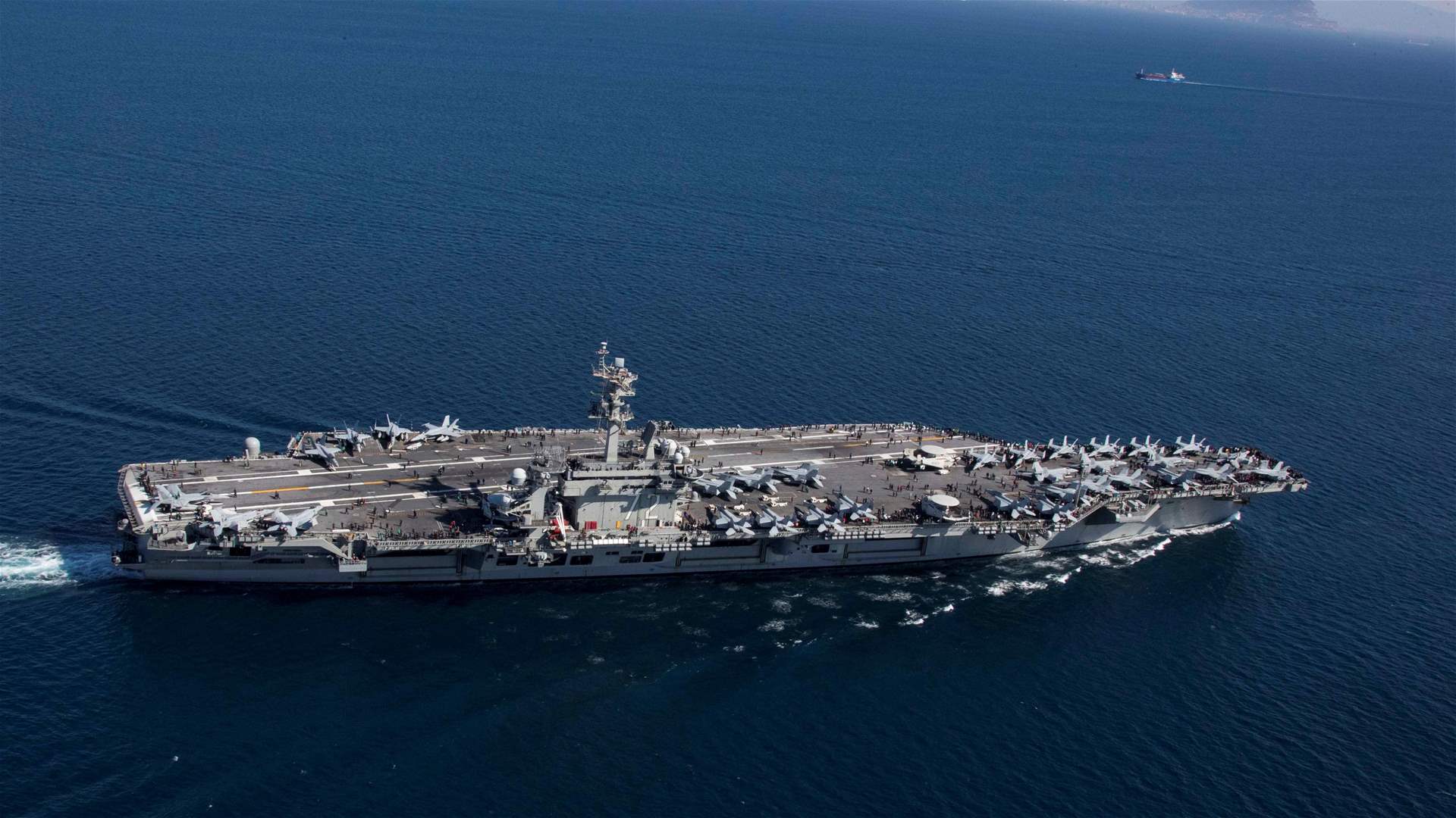 US shifts one aircraft carrier away from Middle East