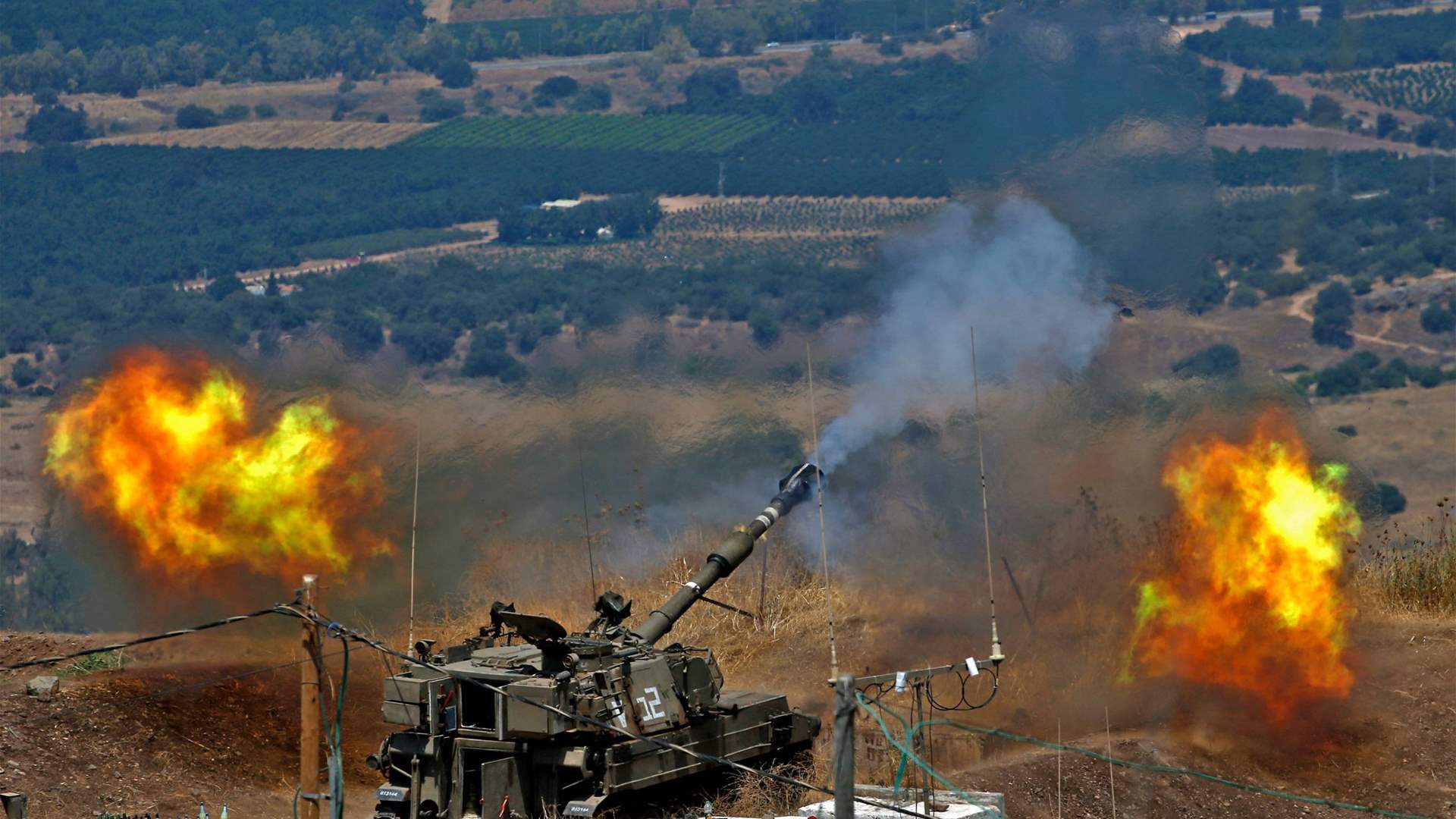 Israel&#39;s Kan Radio: 150 rockets fired across the border from Lebanon