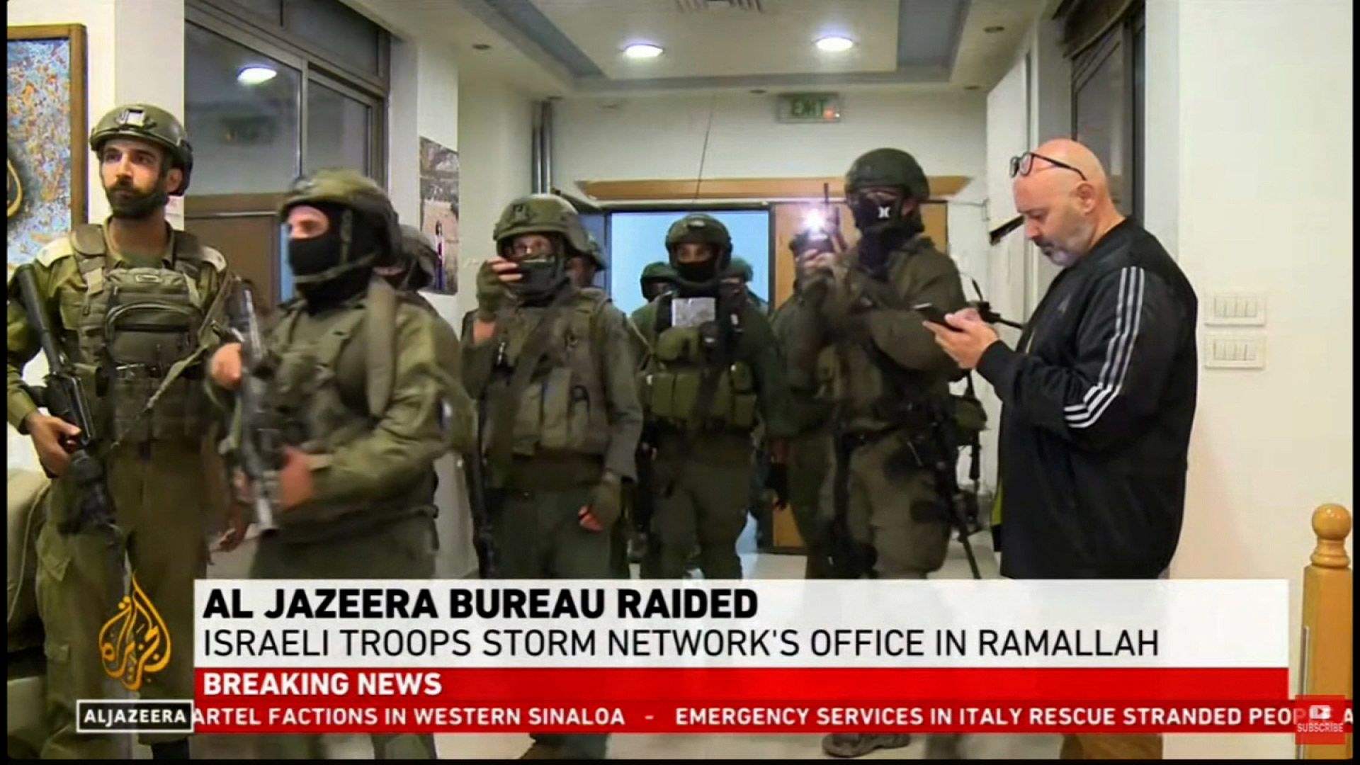 Israel army says Al Jazeera TV office in West Bank &#39;used to incite terror&#39;