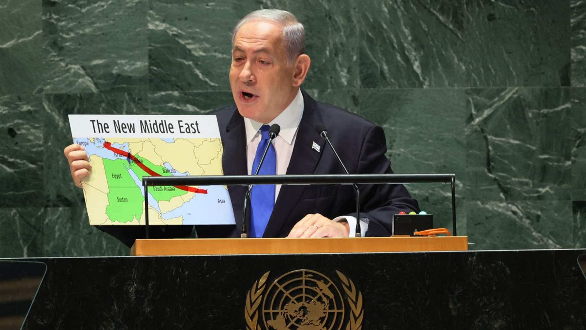 Netanyahu addresses UN: No place in Iran that Israel cannot reach; Israel&#39;s patience ran out with Hezbollah