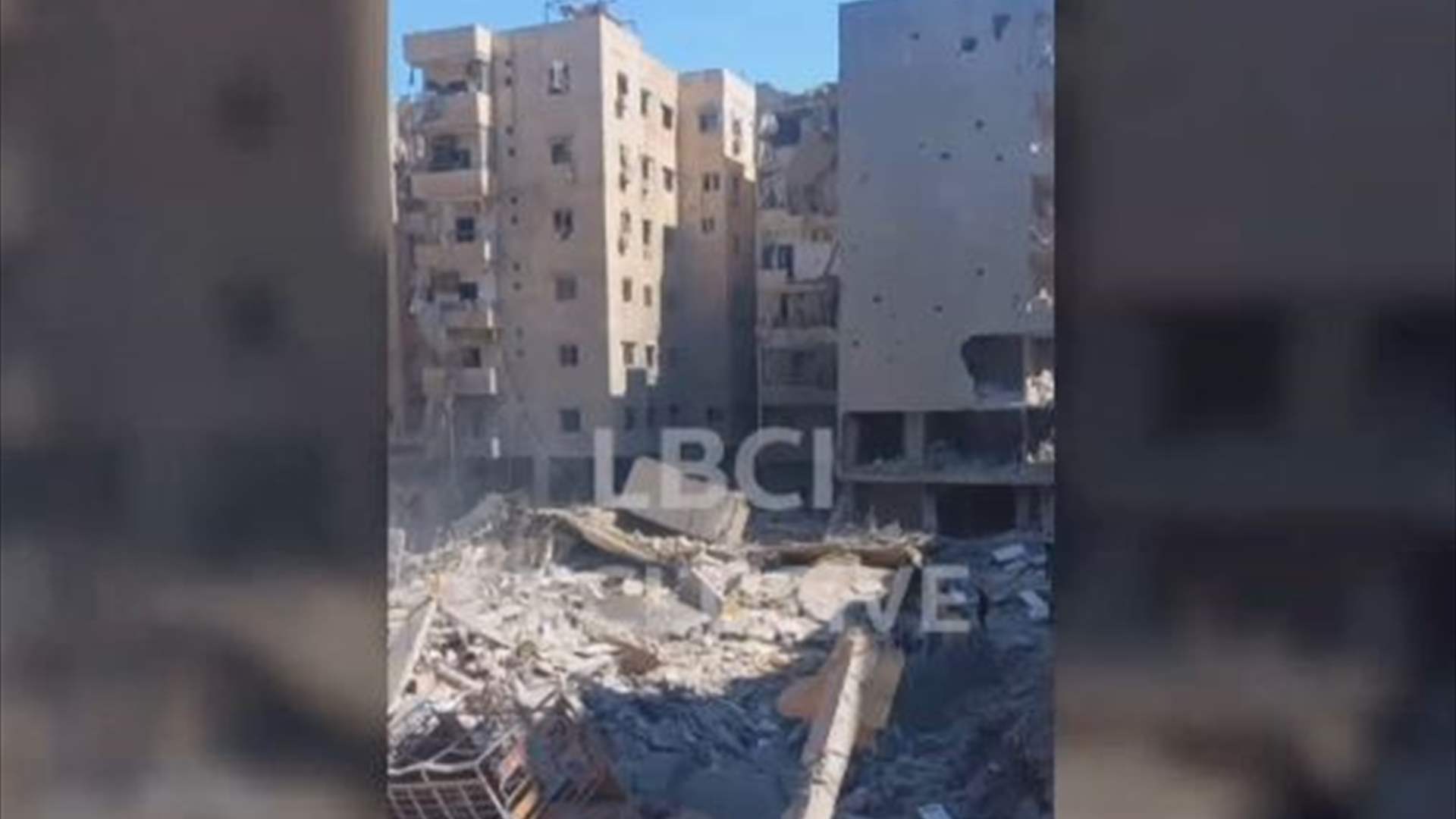 Site of residential buildings destroyed in the strike on Hezbollah&#39;s Hassan Nasrallah (Video)