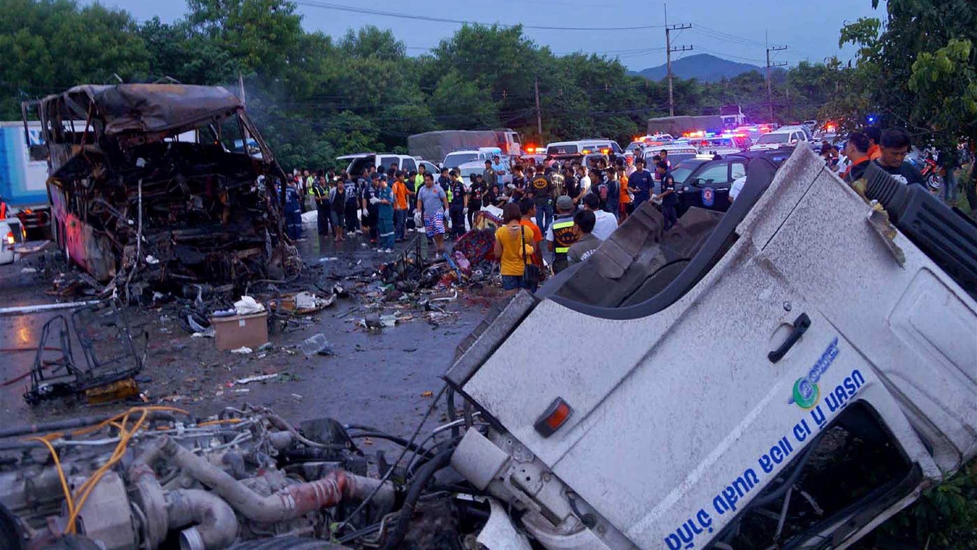 Multiple deaths in school bus fire in Thailand