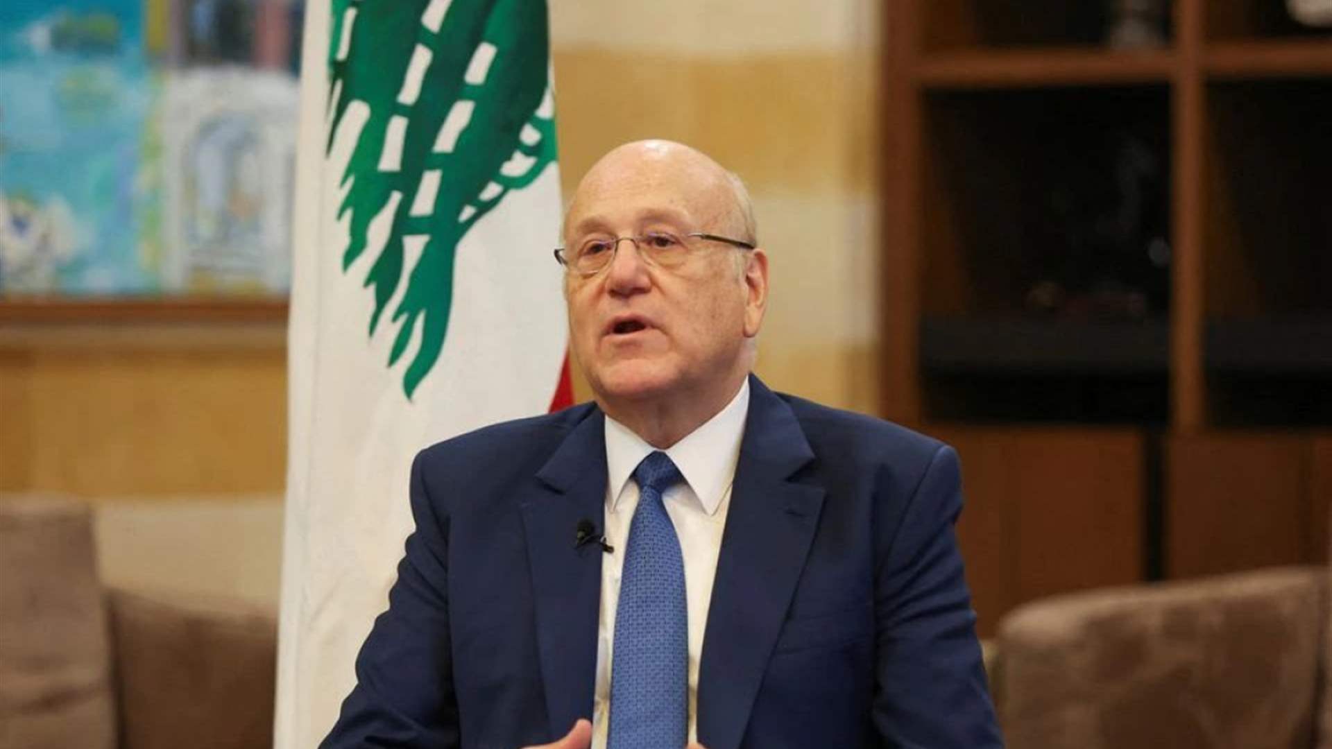 PM Mikati thanks Italy, Qatar, and Jordan for efforts to halt Israeli aggression on Lebanon