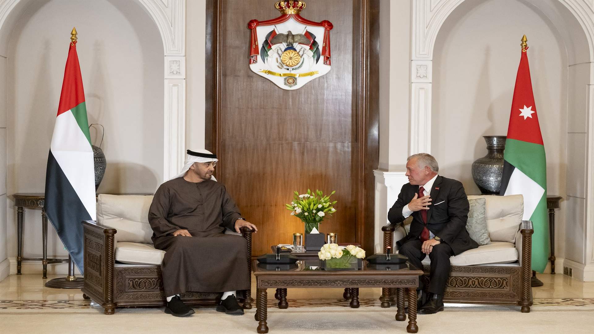 Jordan&#39;s King and UAE President call for &quot;intensified efforts to stop the war on Gaza and Lebanon