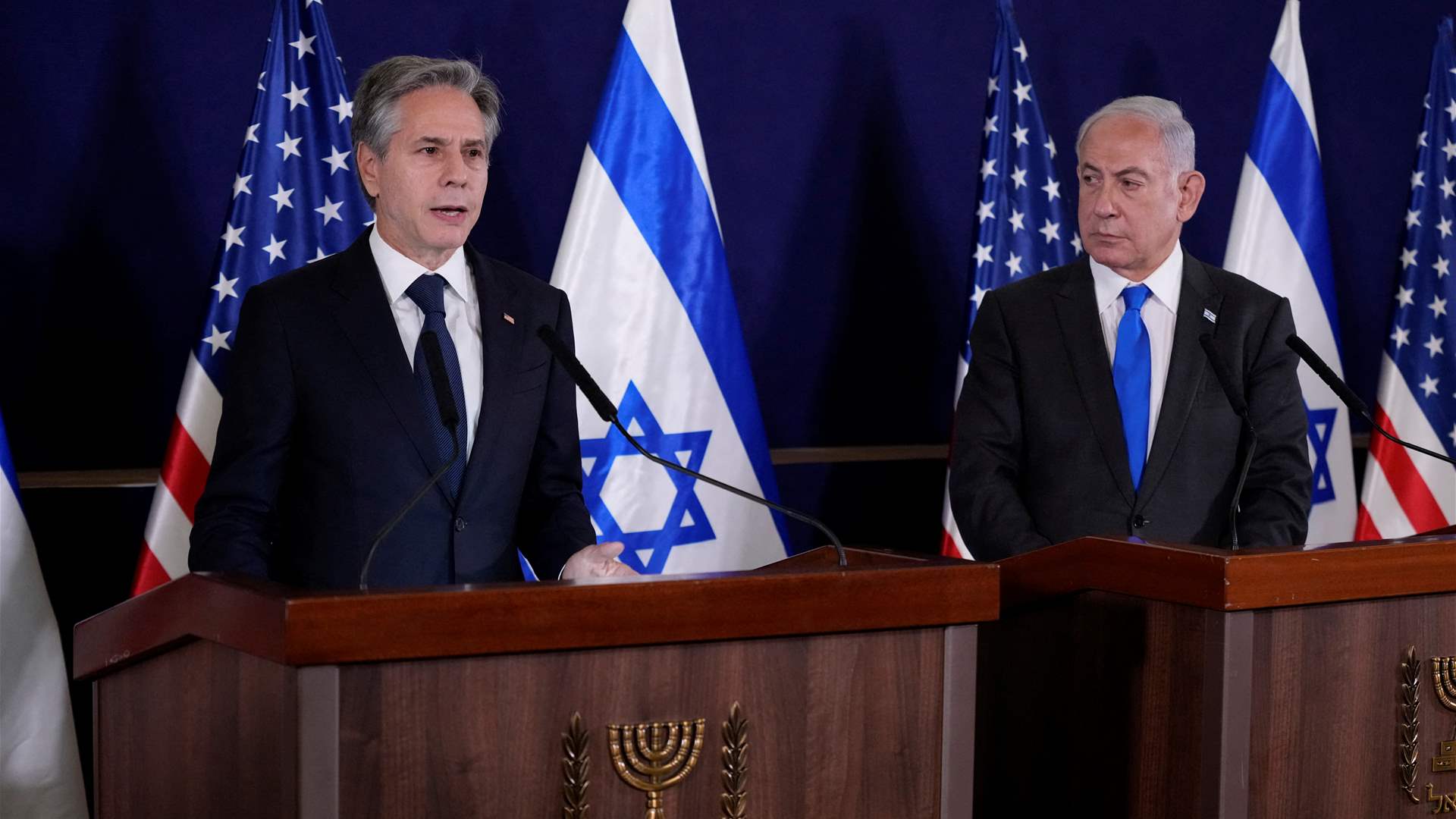 Netanyahu meets Blinken, calls for &#39;political and security changes&#39; in Lebanon