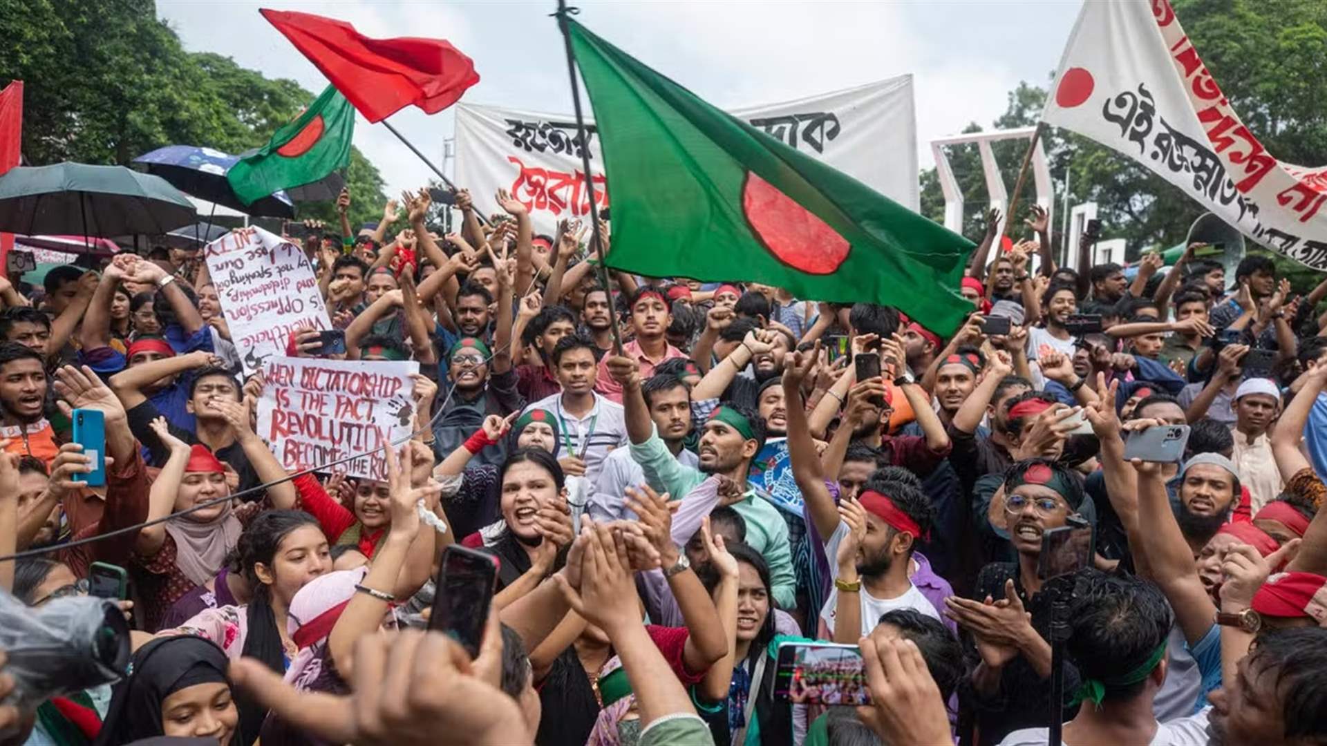 Bangladesh bans student wing of former PM&#39;s party under anti-terror laws