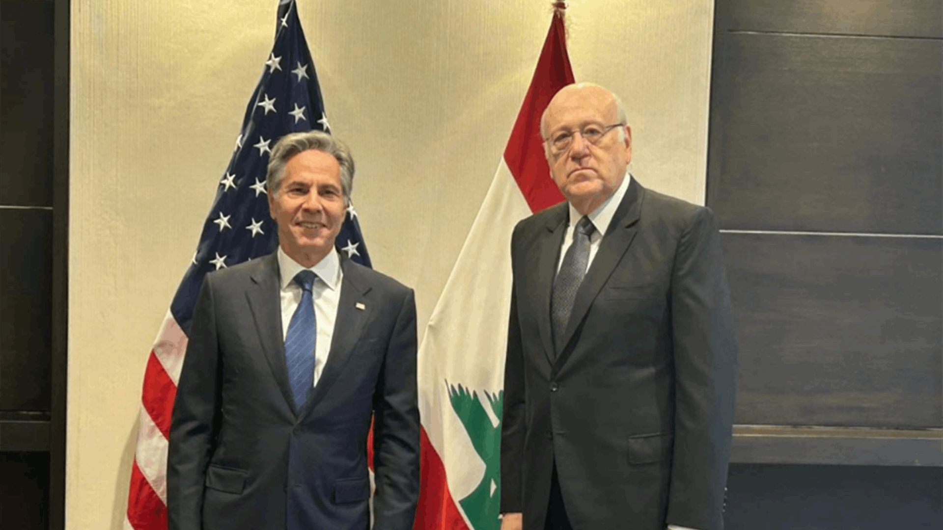 Mikati meets US Secretary of State Blinken: Urgent need for a ceasefire and the deterrence of Israeli aggression