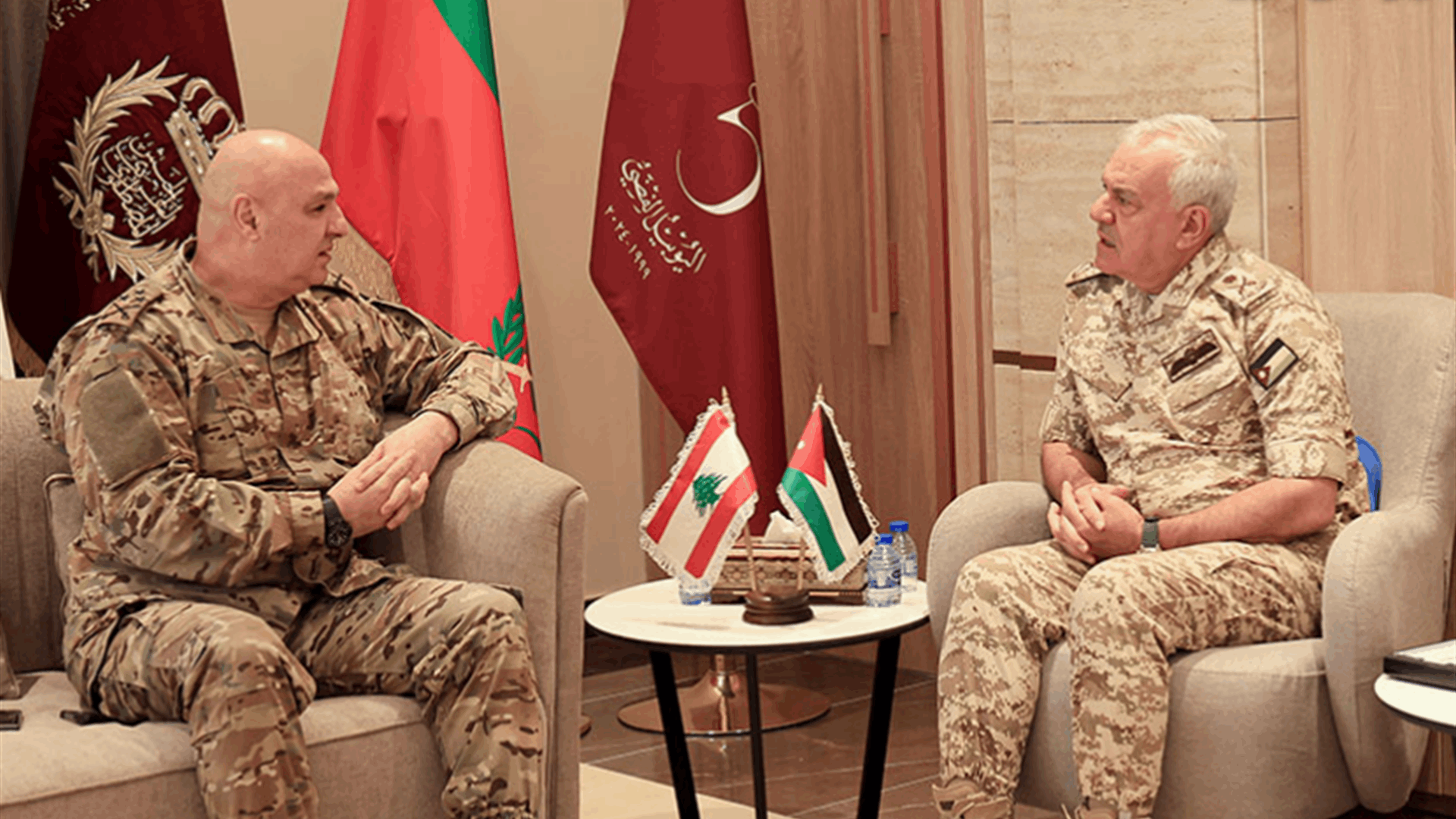 Jordan&#39;s King meets General Joseph Aoun: Army is the guarantor of security and stability in Lebanon