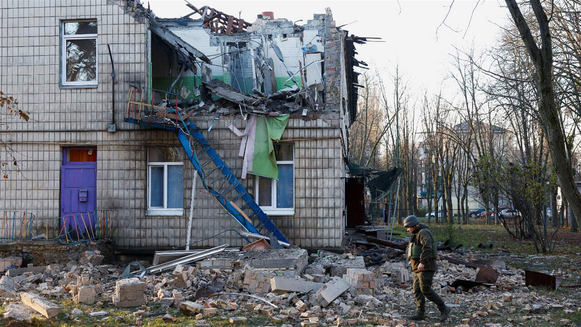 Russian drone attack on Kyiv damages buildings, power lines, Ukraine says