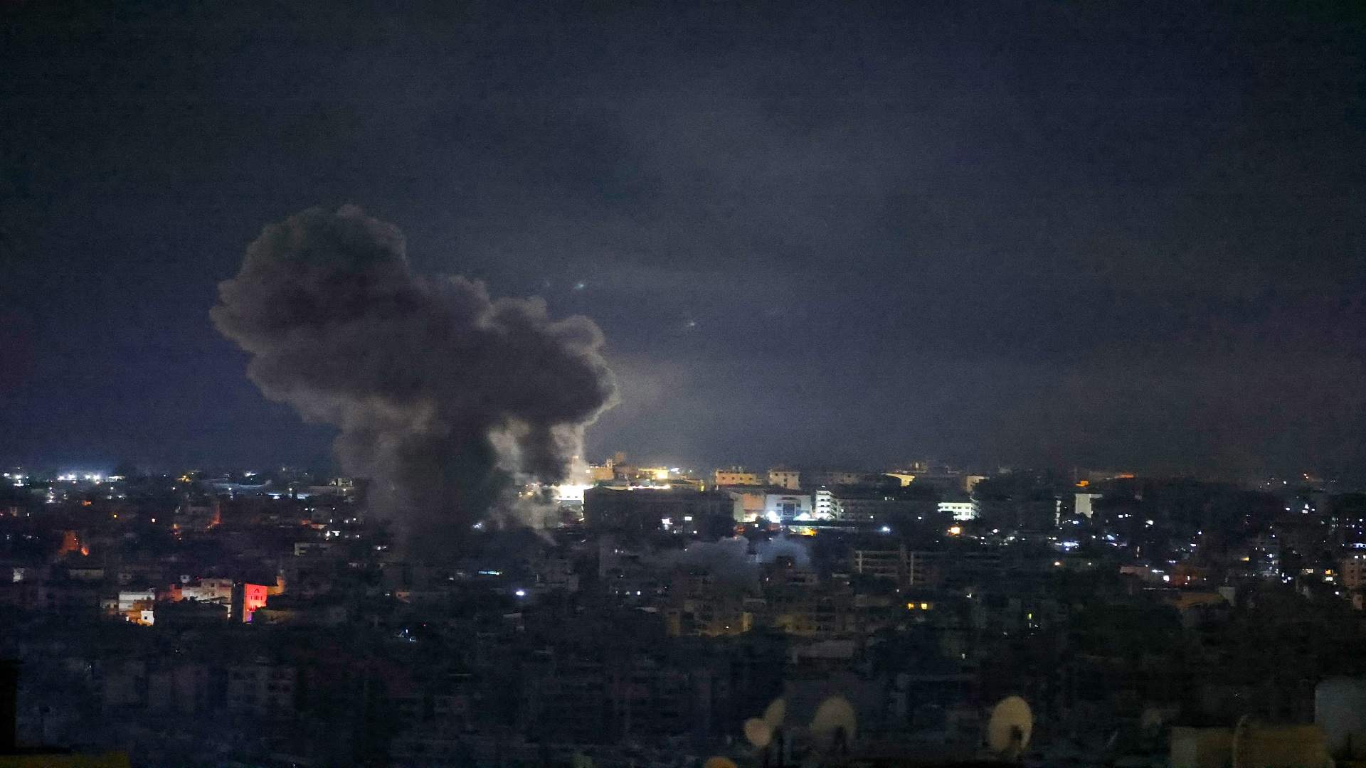 Israeli airstrikes target at dawn Haret Hreik and Borj El Brajneh in Beirut&#39;s southern suburbs