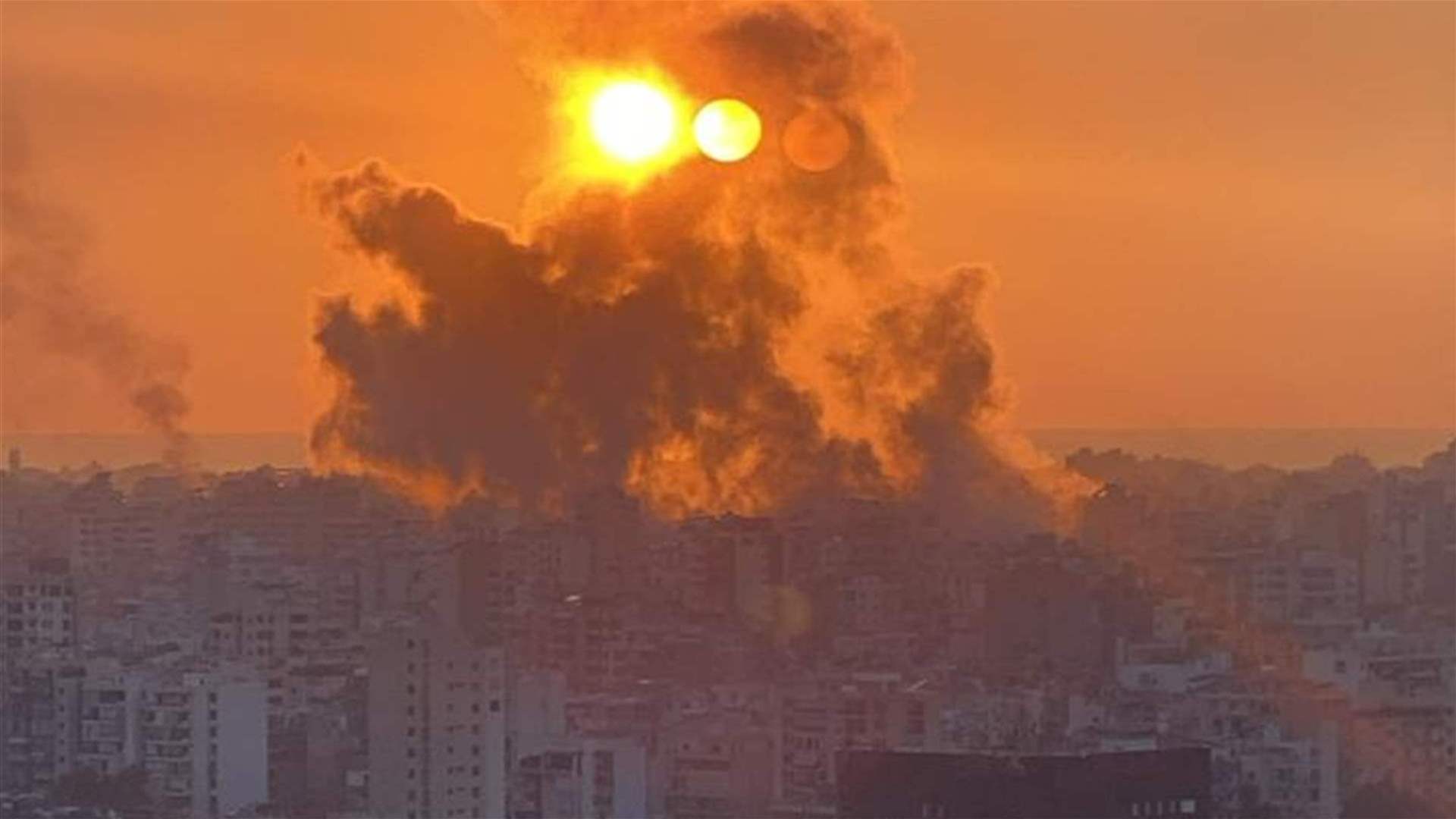 Ghobeiry in Beirut&#39;s southern suburbs hit by Israeli airstrikes following evacuation order