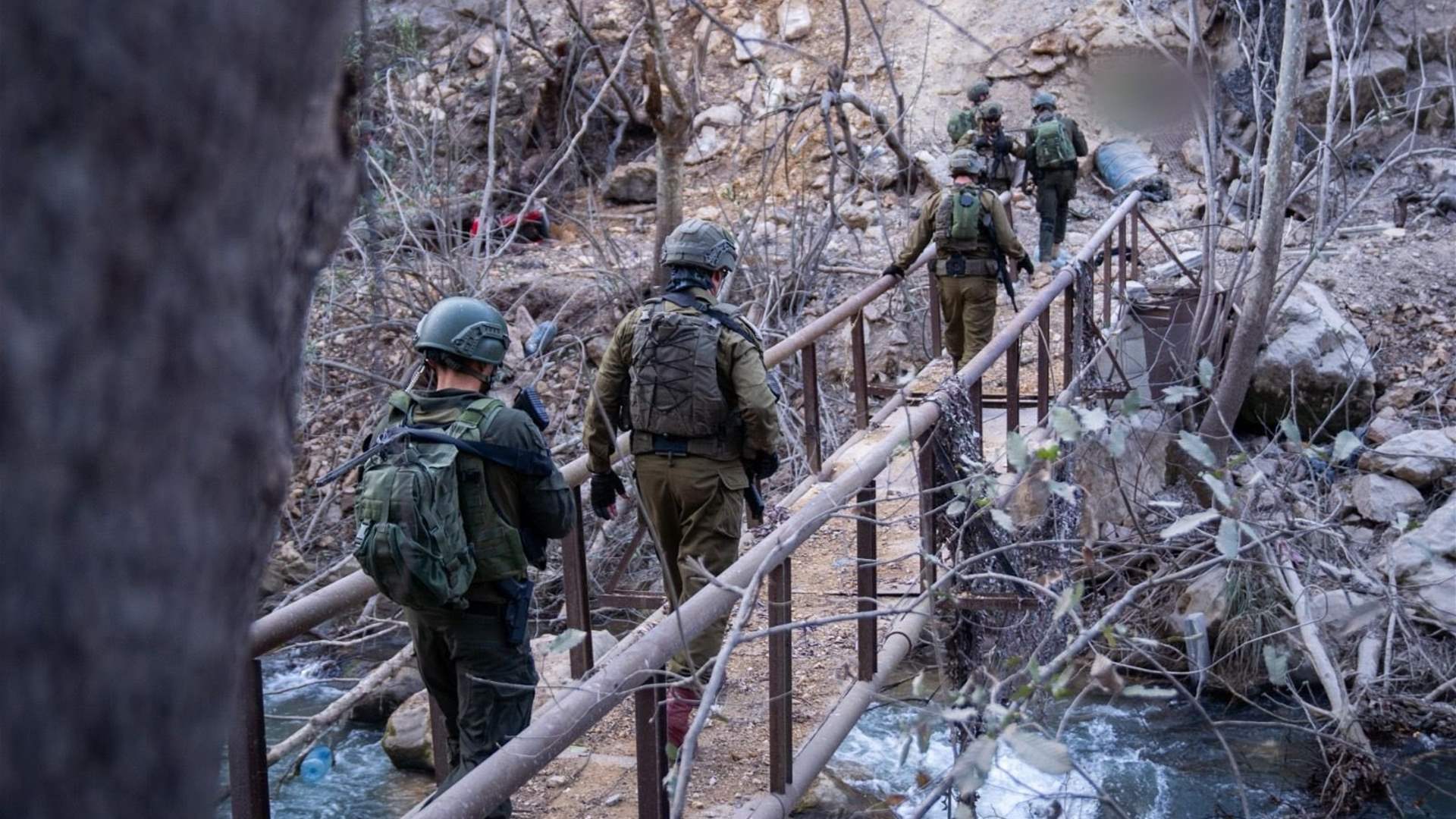 Israeli military claims to find combat equipment and infrastructure in Wadi Al-Slouqi and Litani River