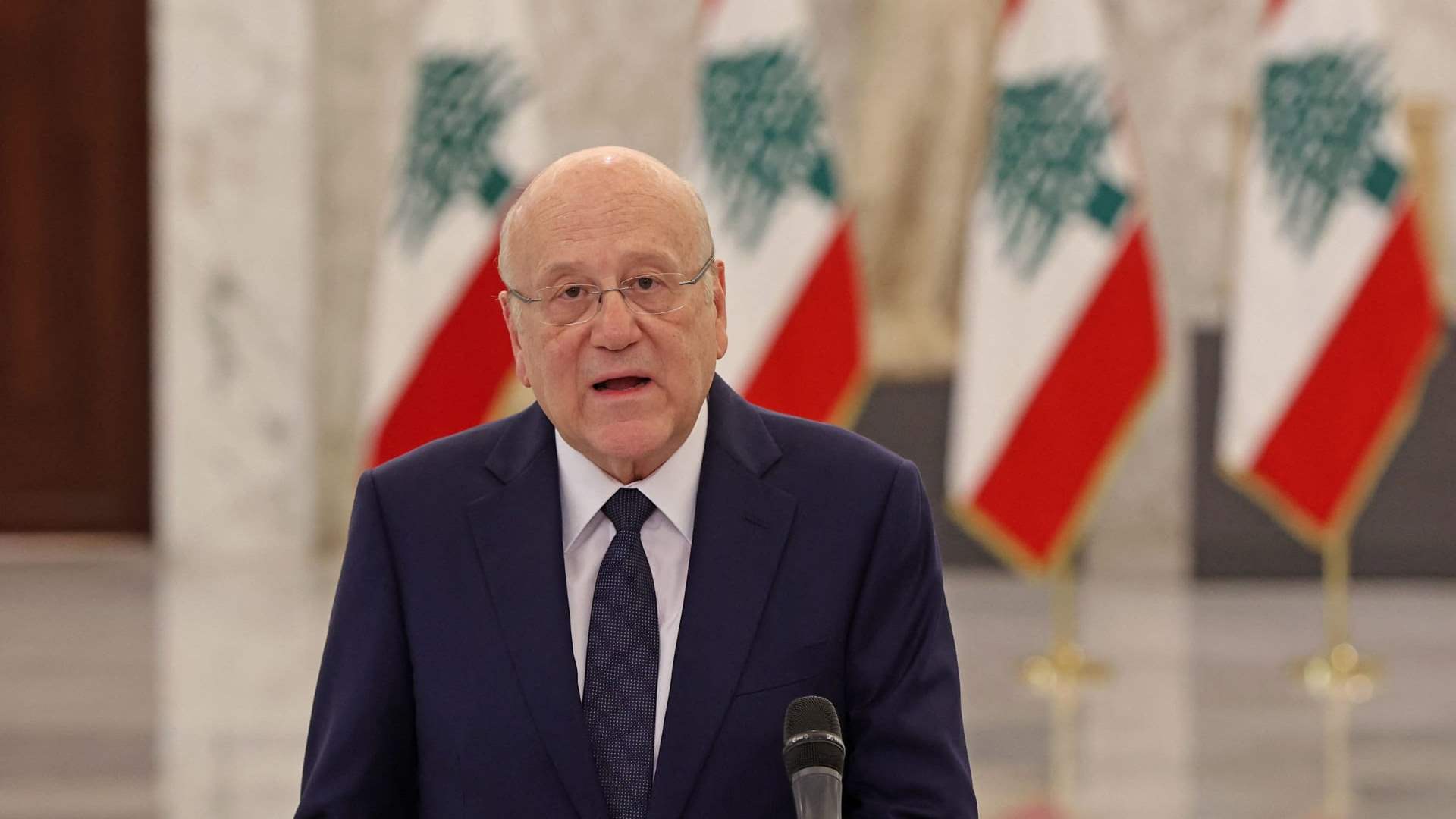 Lebanon&#39;s PM Mikati urges displaced Lebanese to await army guidance before returning home