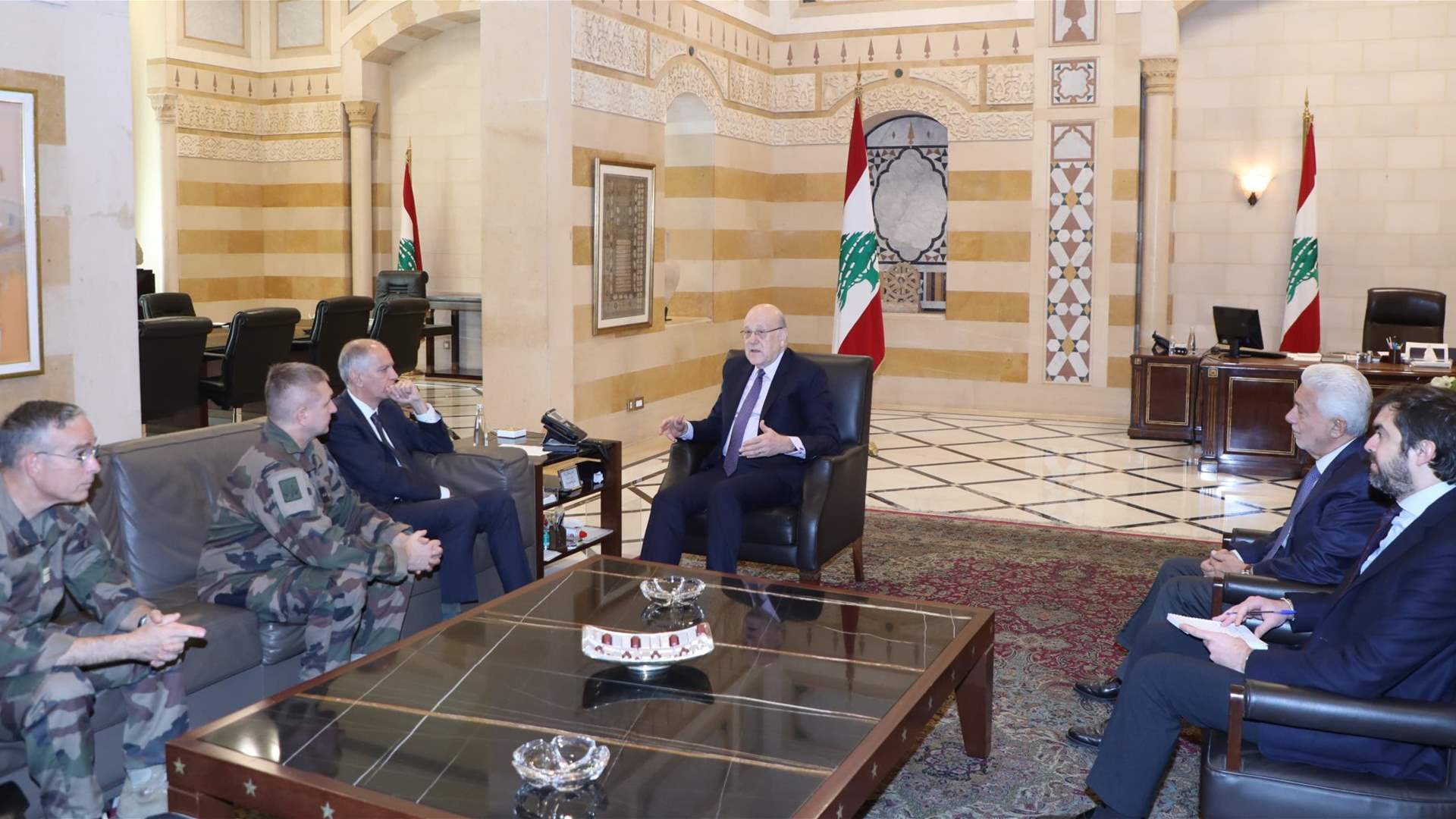 Lebanon&#39;s PM Mikati holds talks with French military delegation&#39;s head on ceasefire and Israeli violations