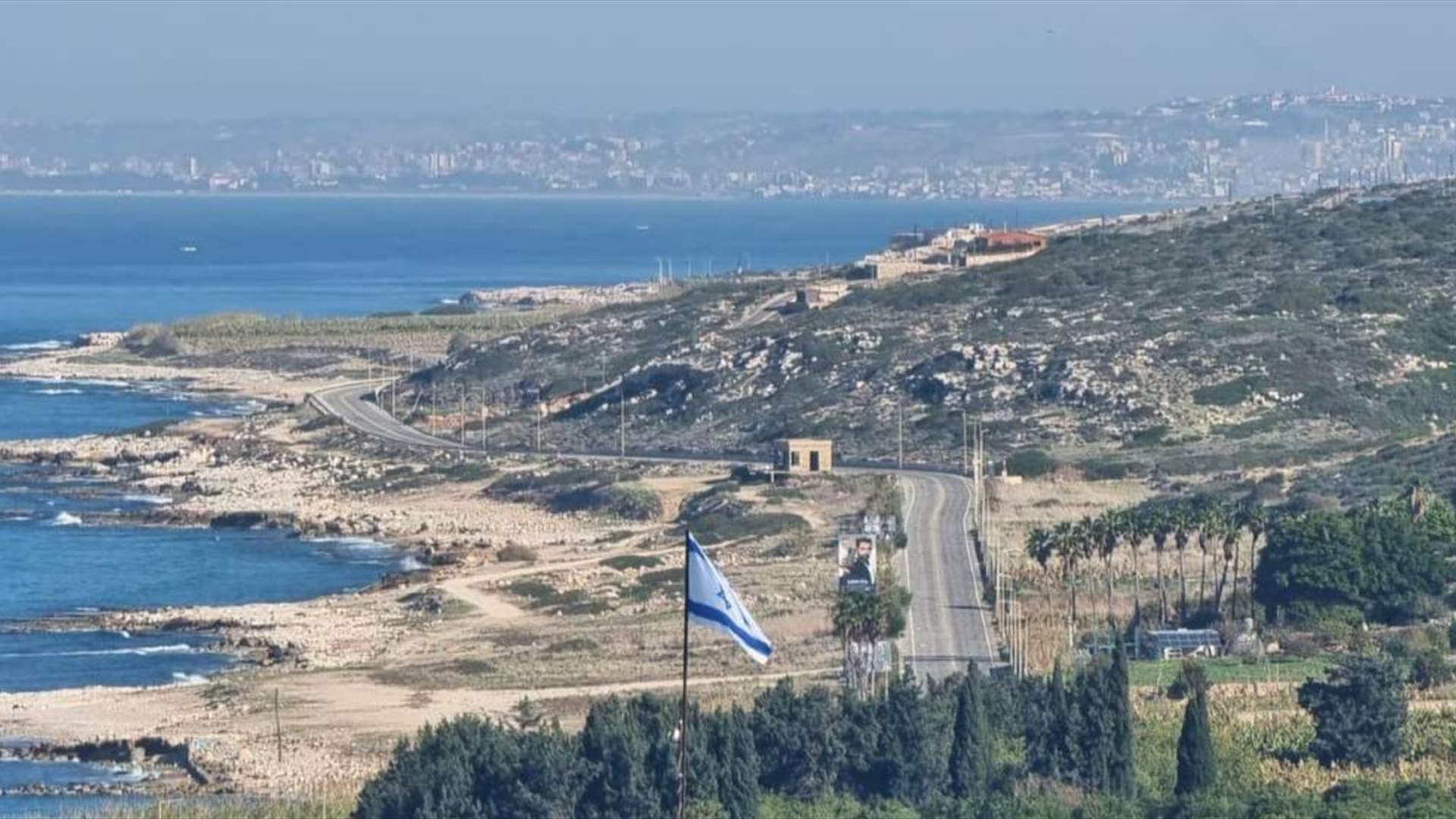 Israel&#39;s army raises Israeli flag in southern Lebanon’s Tyre district