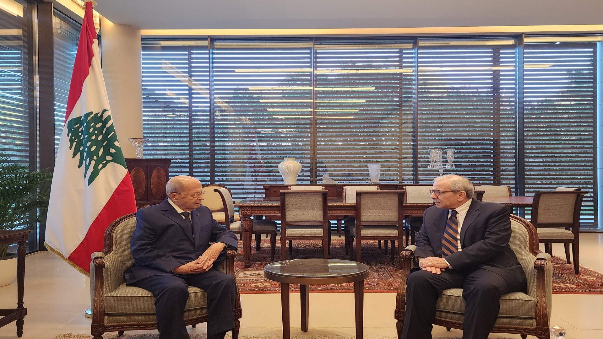 Former President Michel Aoun meets PM-designate Nawaf Salam to discuss Lebanon&#39;s challenges