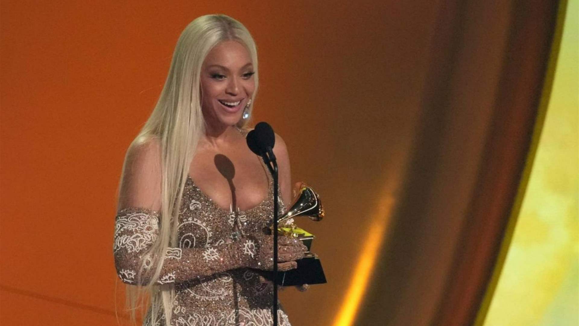 Beyonce wins top Grammys prize for first time 