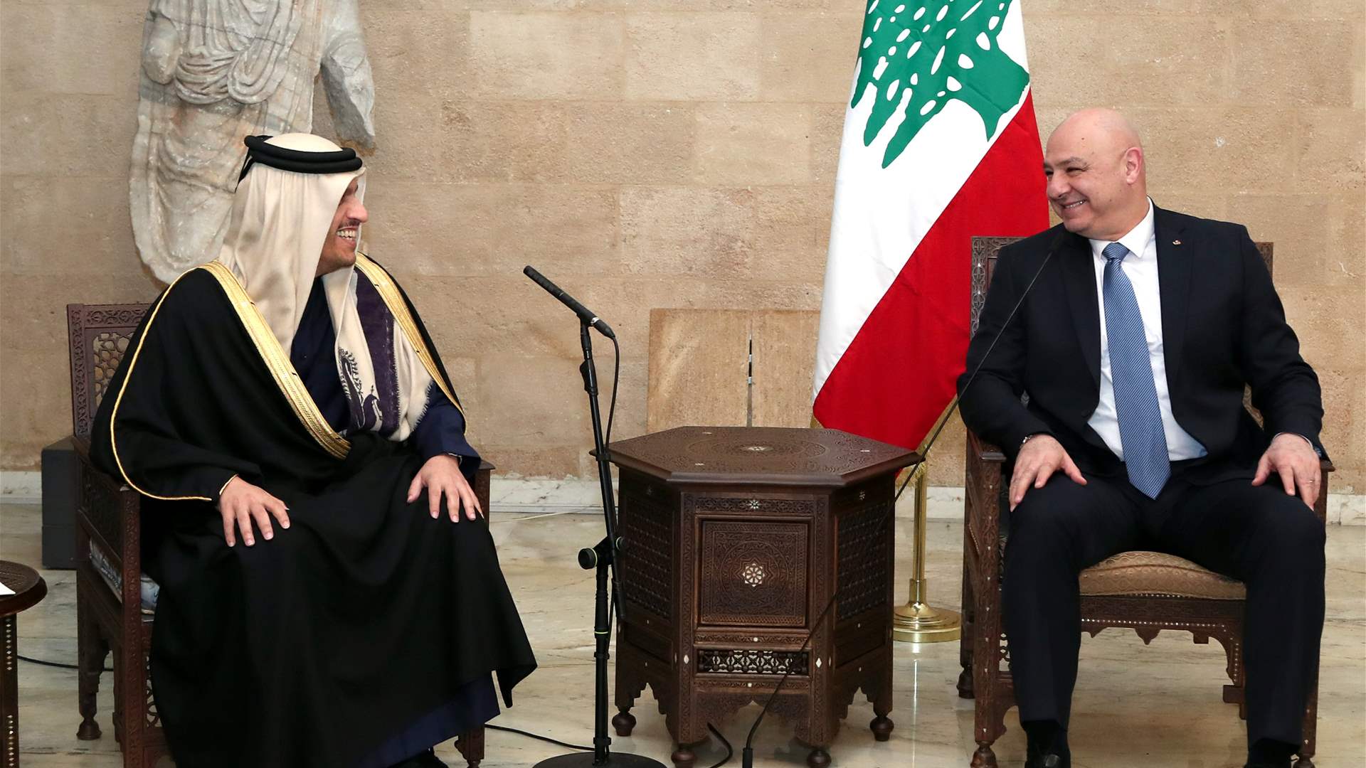 President Aoun to Qatari PM: Lebanon looks forward to resuming oil exploration in cooperation with TotalEnergies