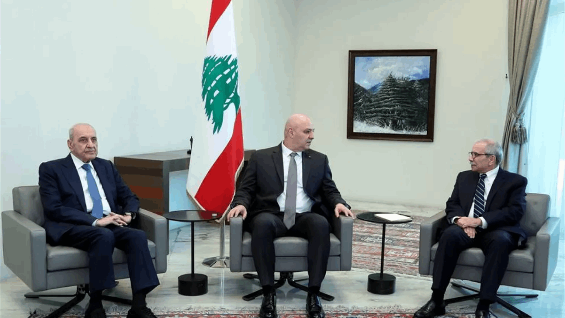 President Aoun, PM-designate Nawaf Salam, Speaker Berri put final touches on government formation in Baabda  