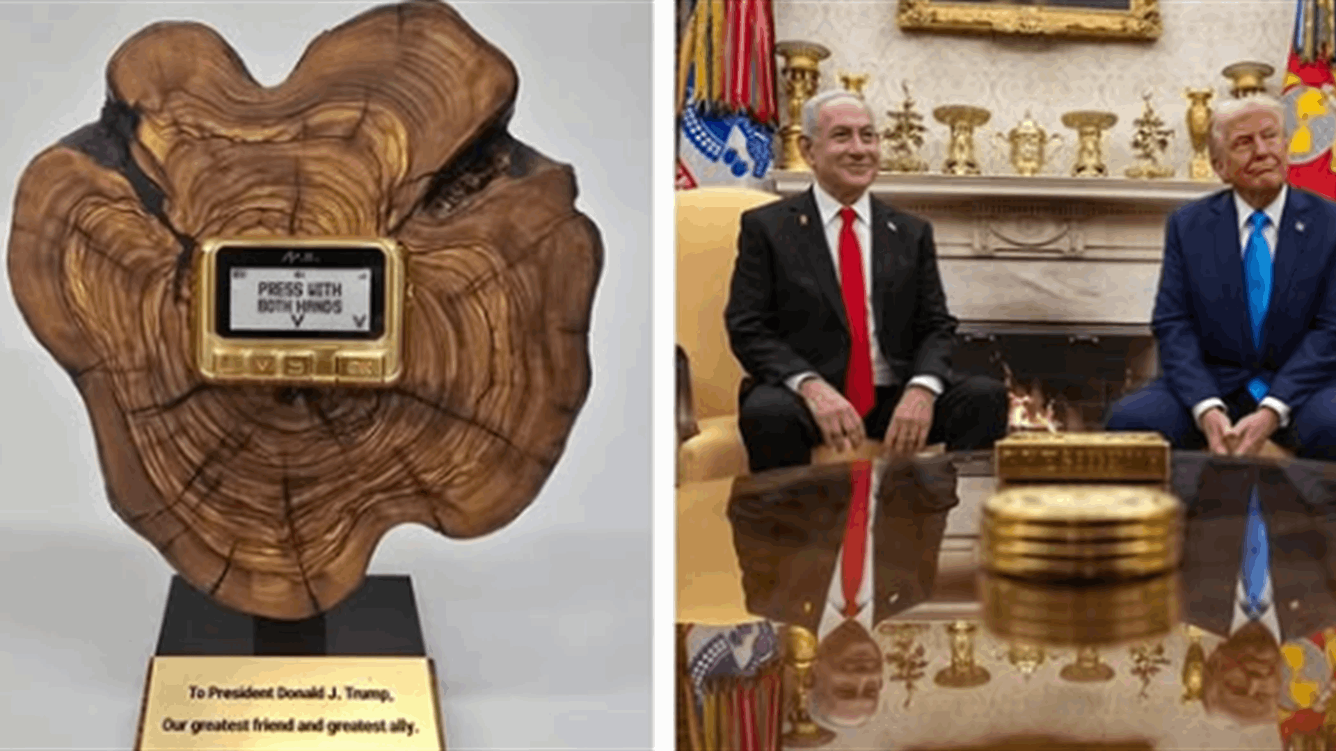 Israeli PM gifts golden pager to Trump symbolizing attack on Hezbollah