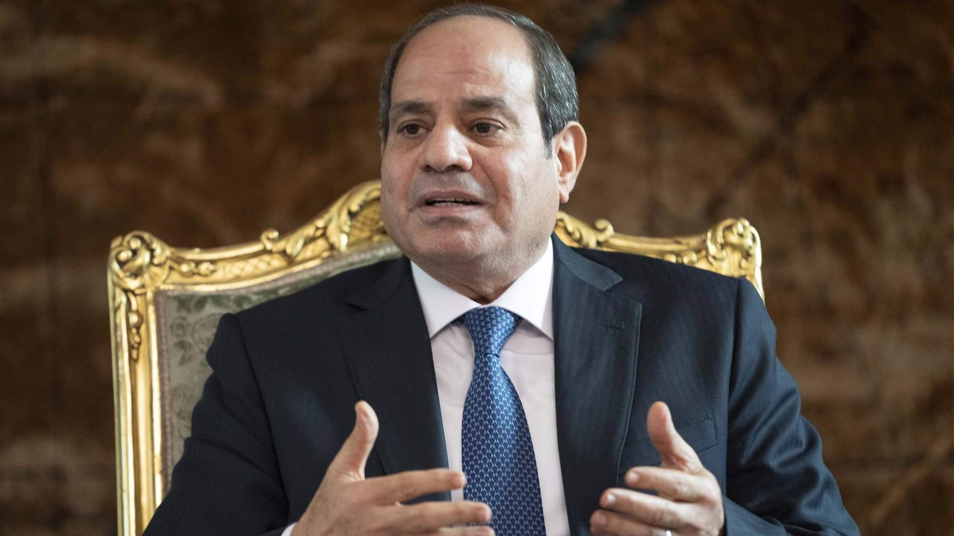 Egypt&#39;s Sisi urges Gaza reconstruction without &#39;displacing Palestinians&#39;