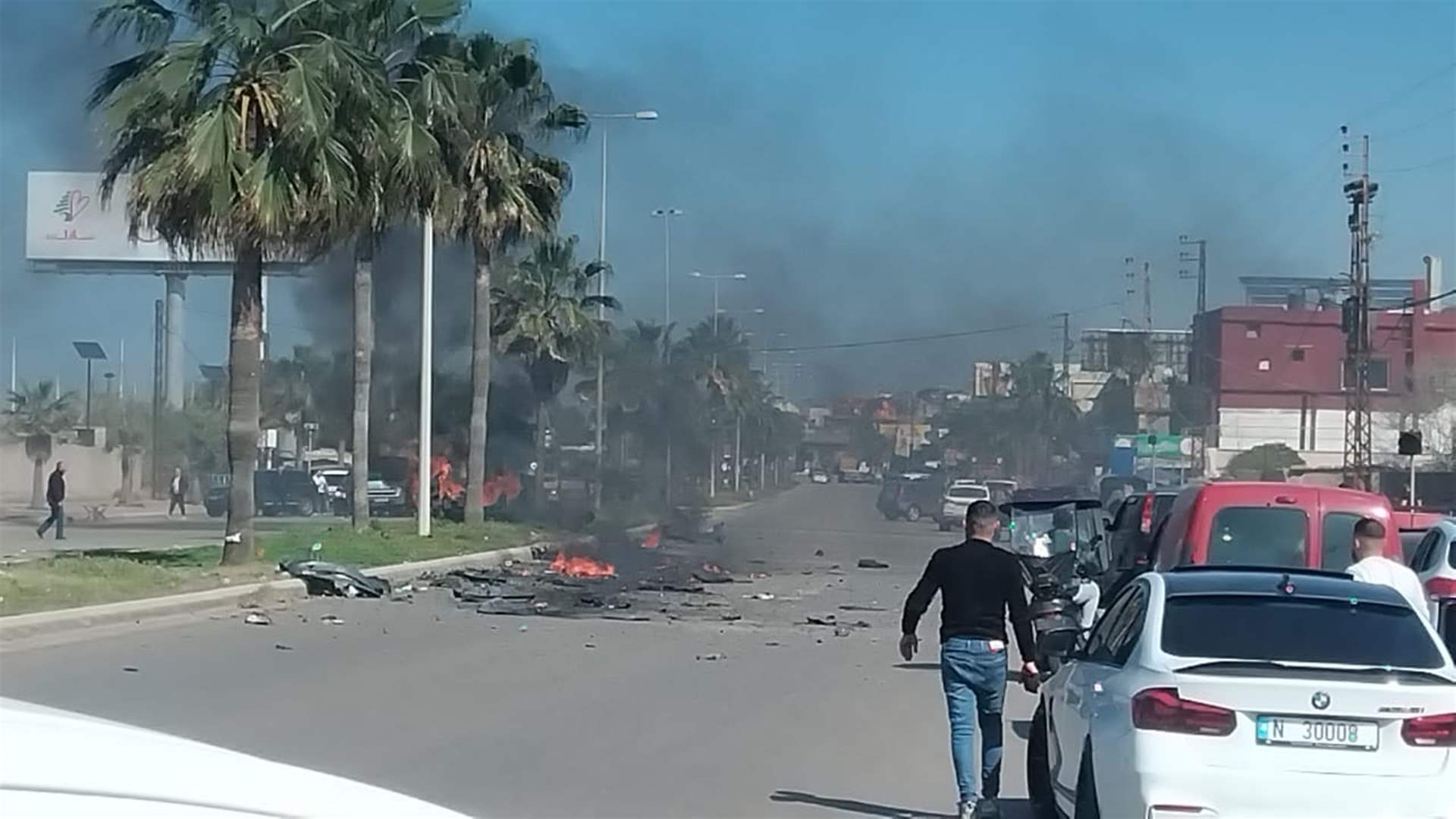 Israel targets car near Municipal Stadium in Sidon, South Lebanon