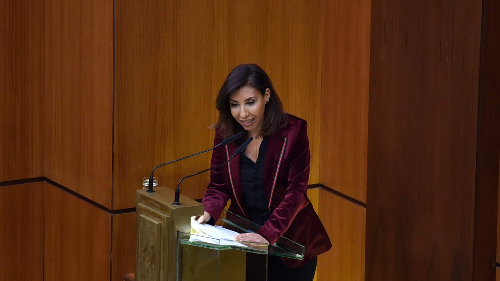 MP Halim&eacute; El Kaakour stresses key points for granting government confidence during parliament session