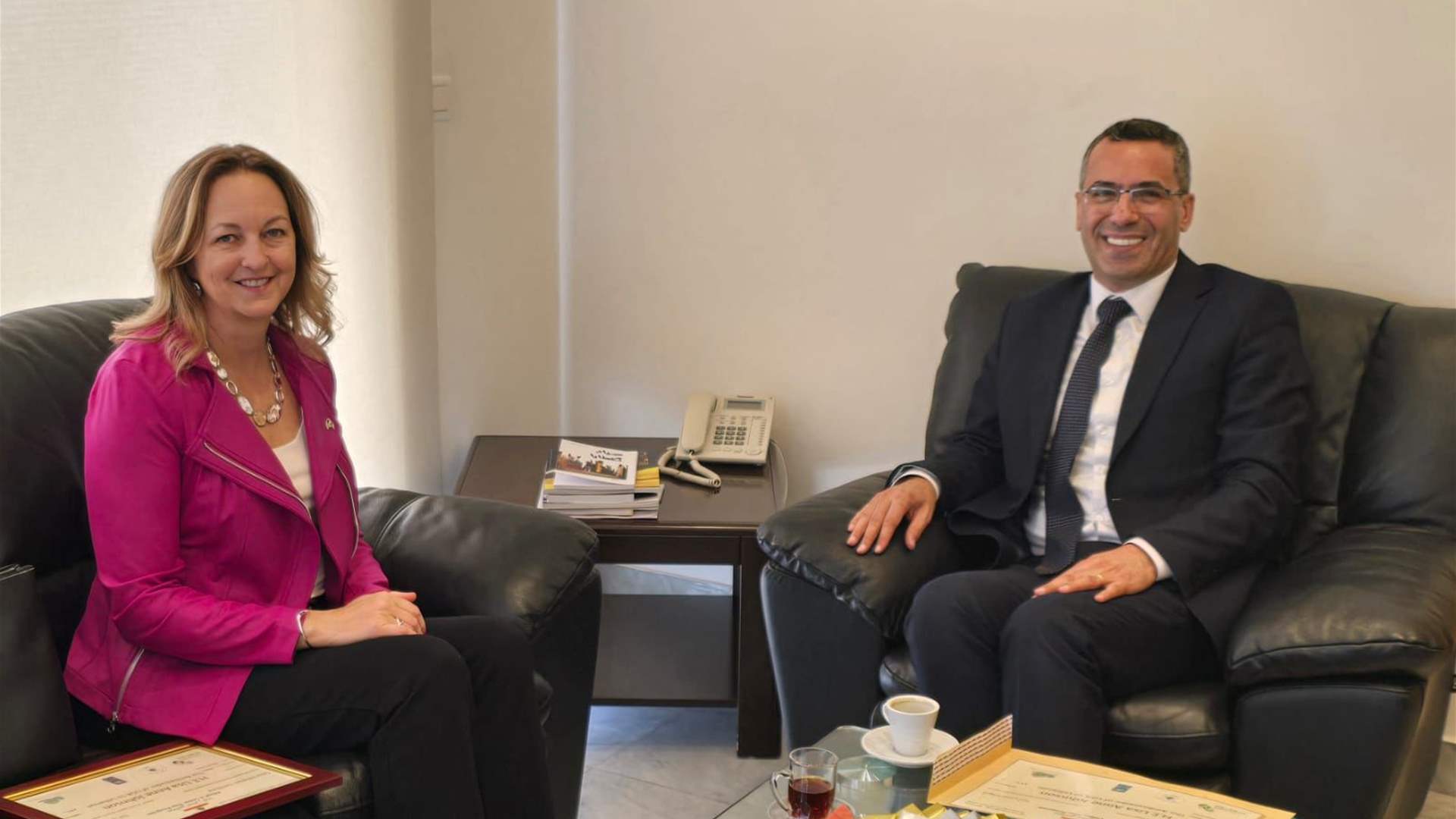 Lebanese Agriculture Minister discusses sector challenges with US Ambassador  