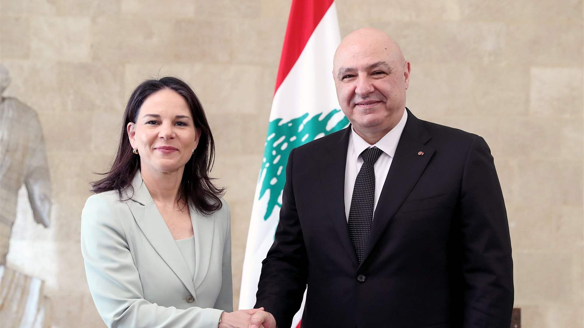 Lebanese president discusses reforms, Israeli occupation with German foreign minister