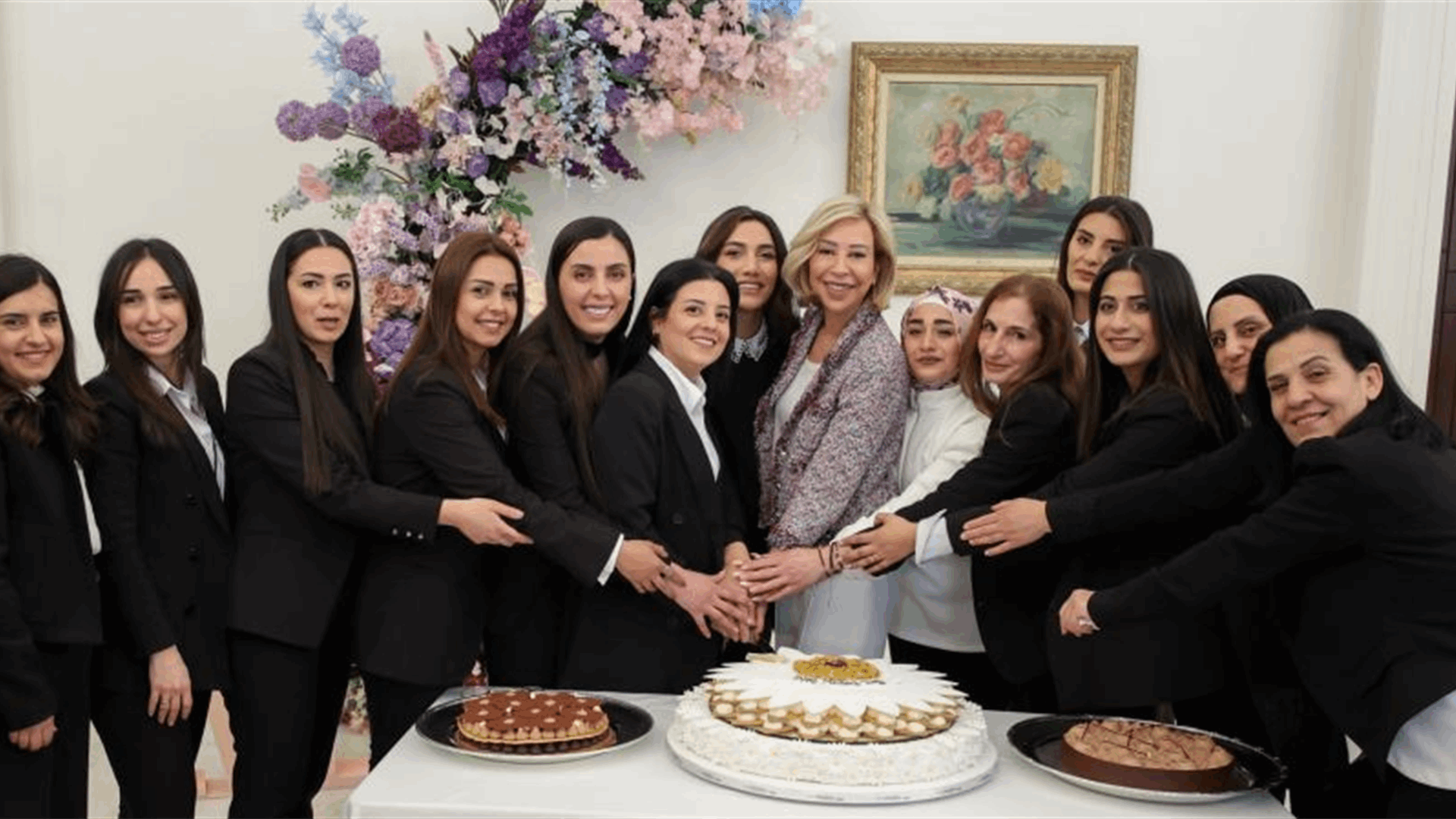 Lebanon&#39;s First Lady celebrates Mother&#39;s Day with Presidential Palace staff  