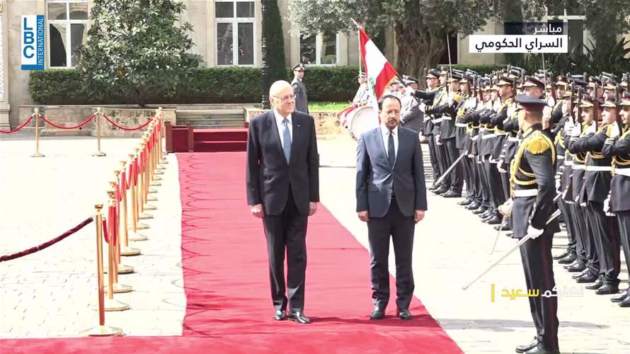 مراسم استقبال الرئيس القبرصيّ في السراي الحكوميّ