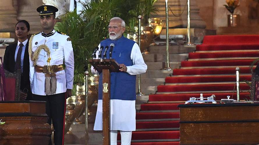 ناريندرا مودي يؤدي اليمين الدستورية رئيساً لوزراء الهند لولاية ثالثة