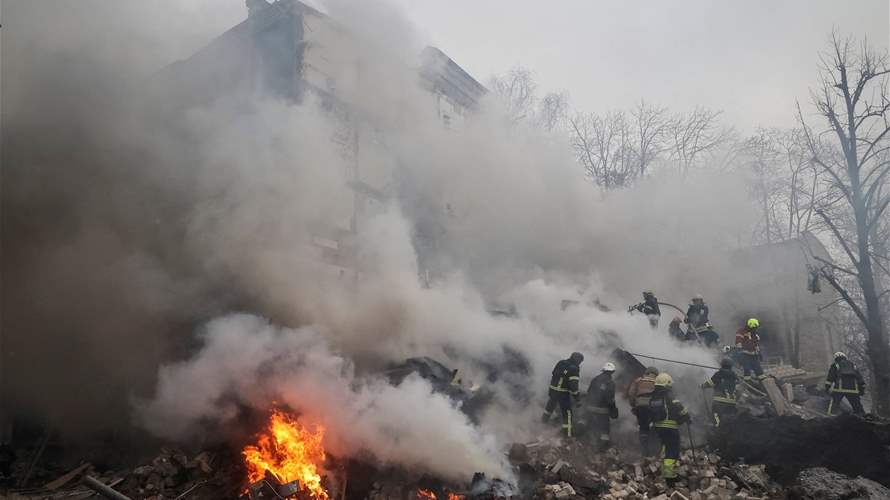 إصابات وحريق جراء هجمات روسية على كييف
