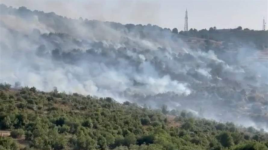 النيران في رميش تقترب من المنازل اثر القصف الاسرائيلي...والاهالي يناشدون: ساعدونا