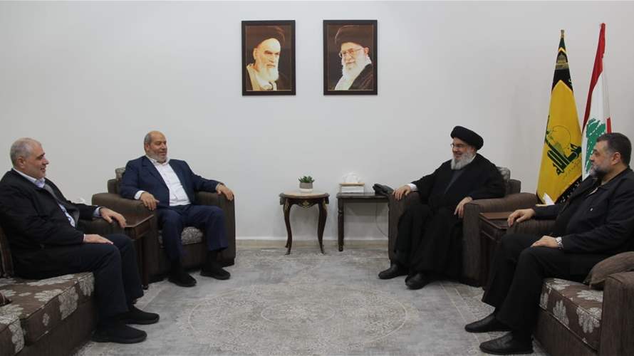 لقاء بين نصرالله ووفد قيادي من حماس وعرض لآخر مستجدات المفاوضات 