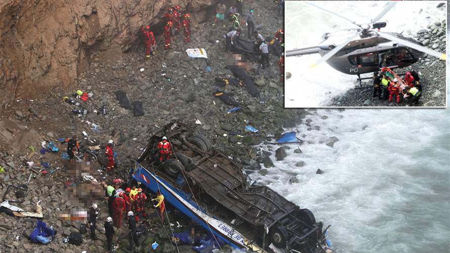 At least 25 die in Peru after bus plummets off cliff